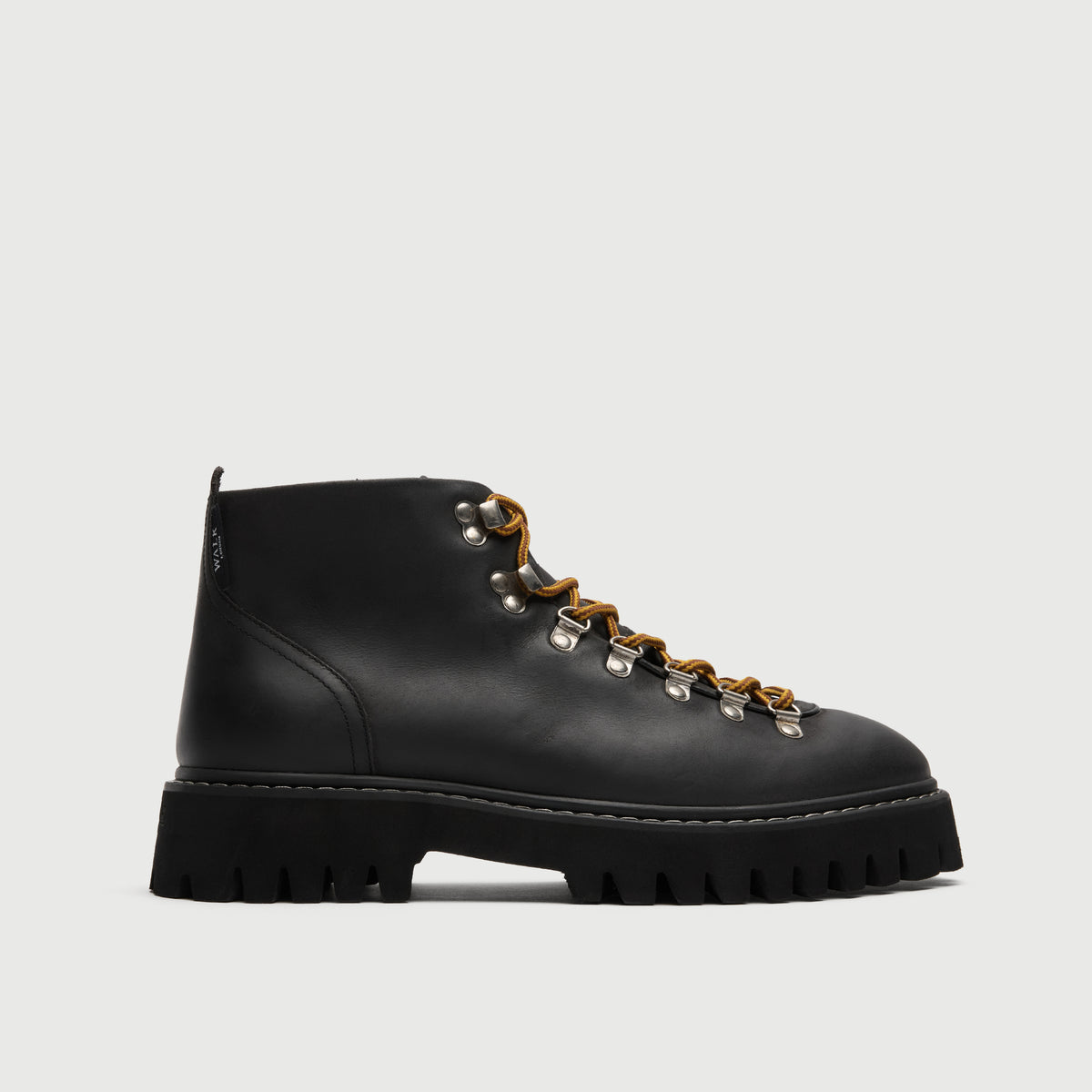 Walk London Blackheath Hiking Boots in black leather side view
