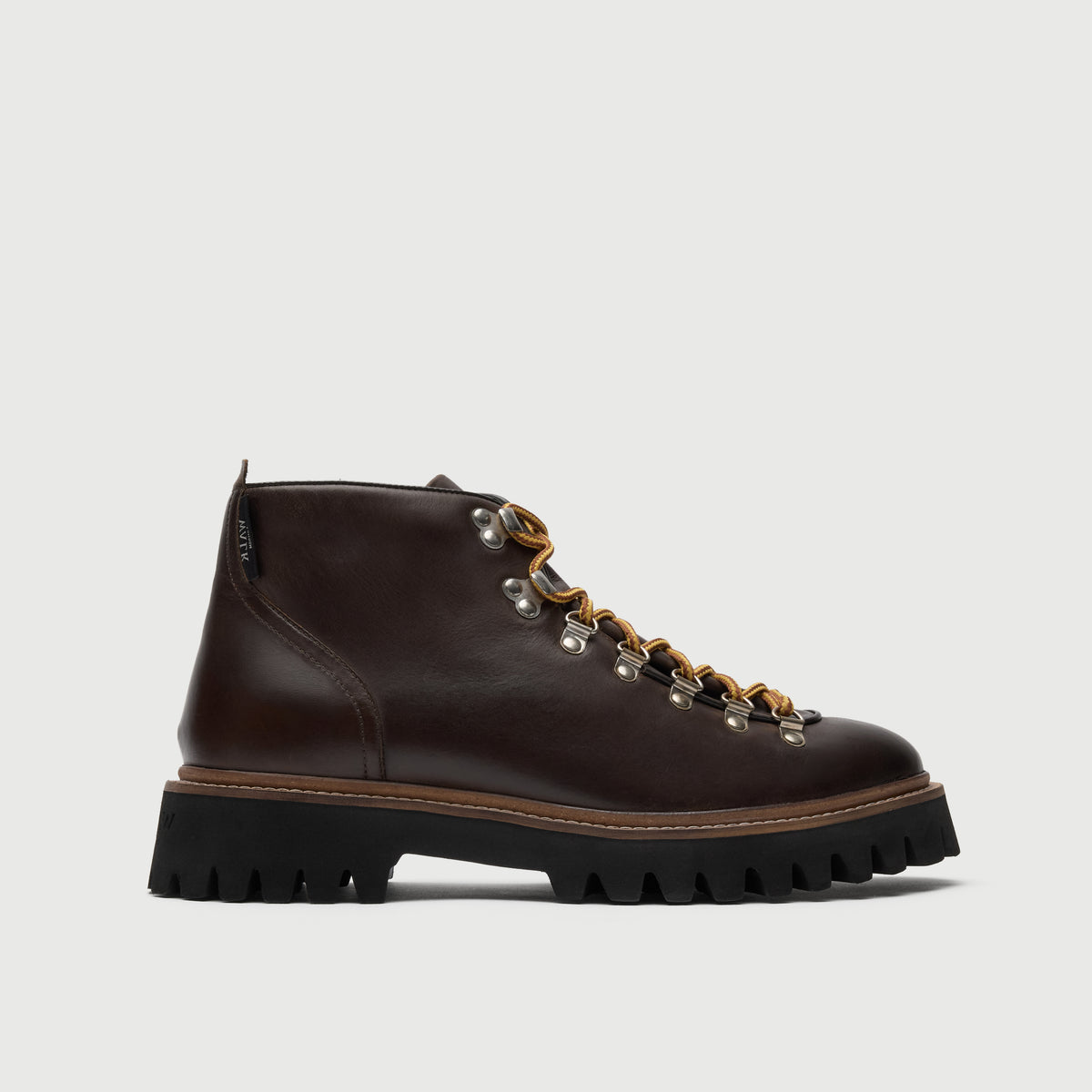 Walk London Blackheath Hiking Boots in brown leather side view