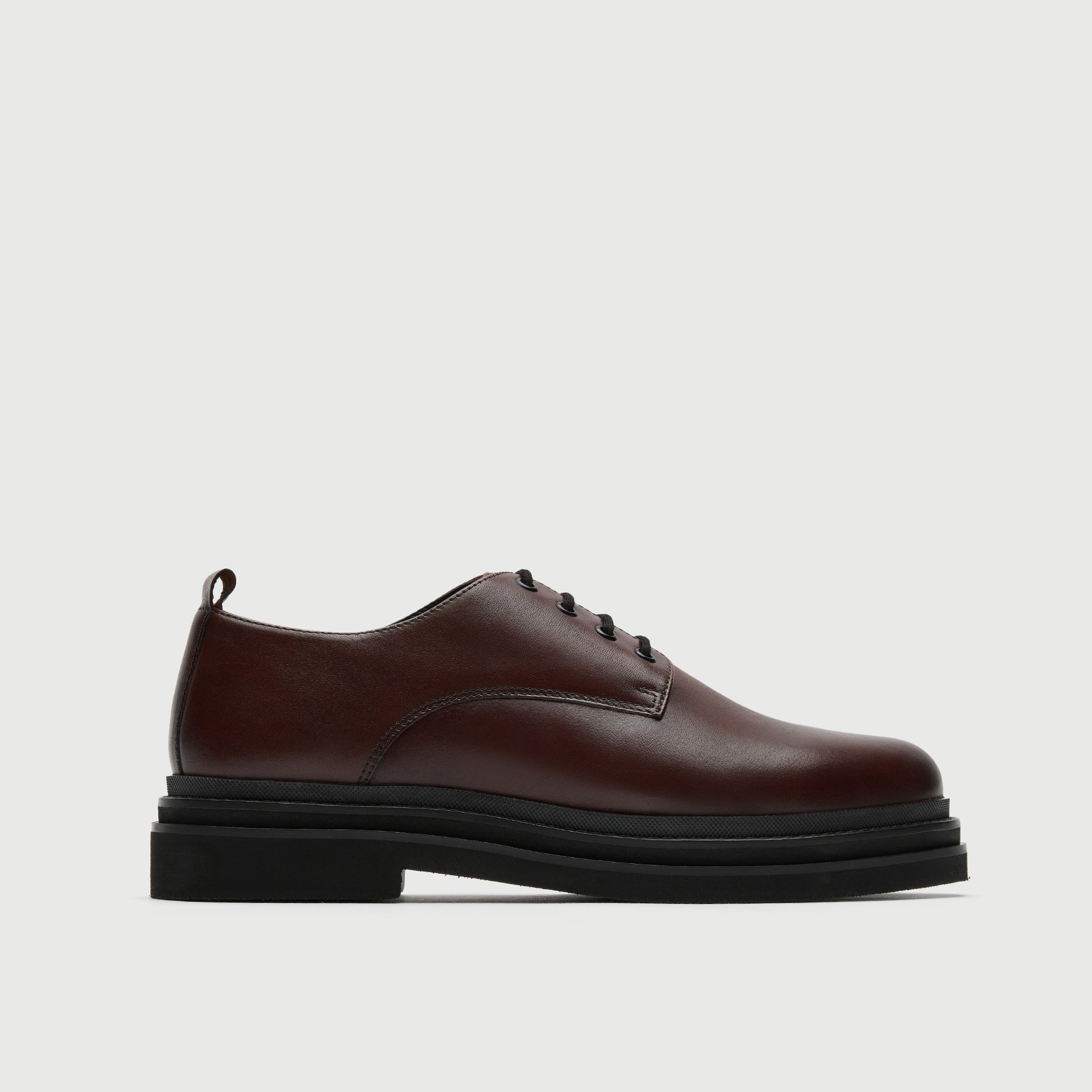 Walk London Brooklyn Derby Shoe - Brown Leather