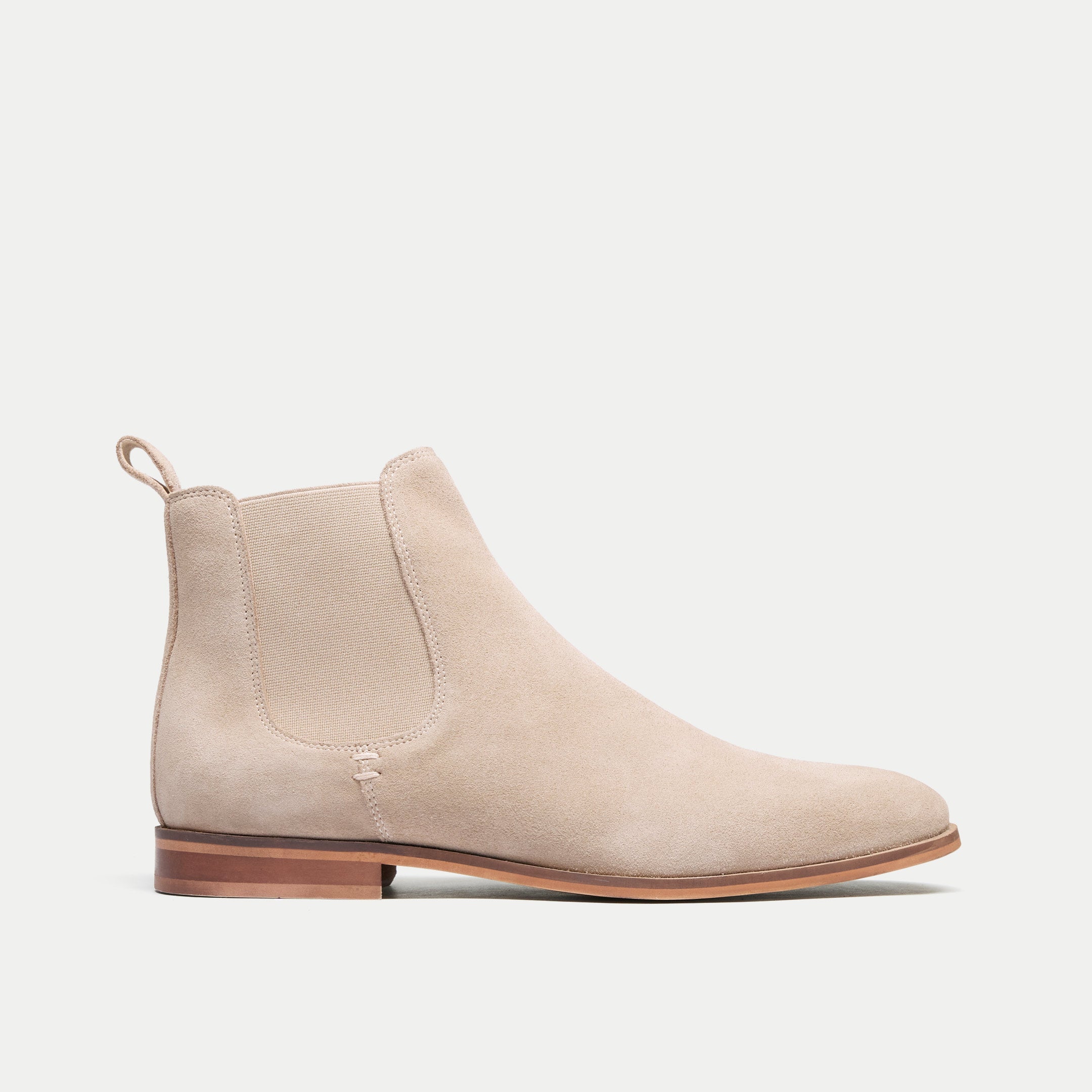 Walk London Mens Florence Chelsea Boot in Stone Suede