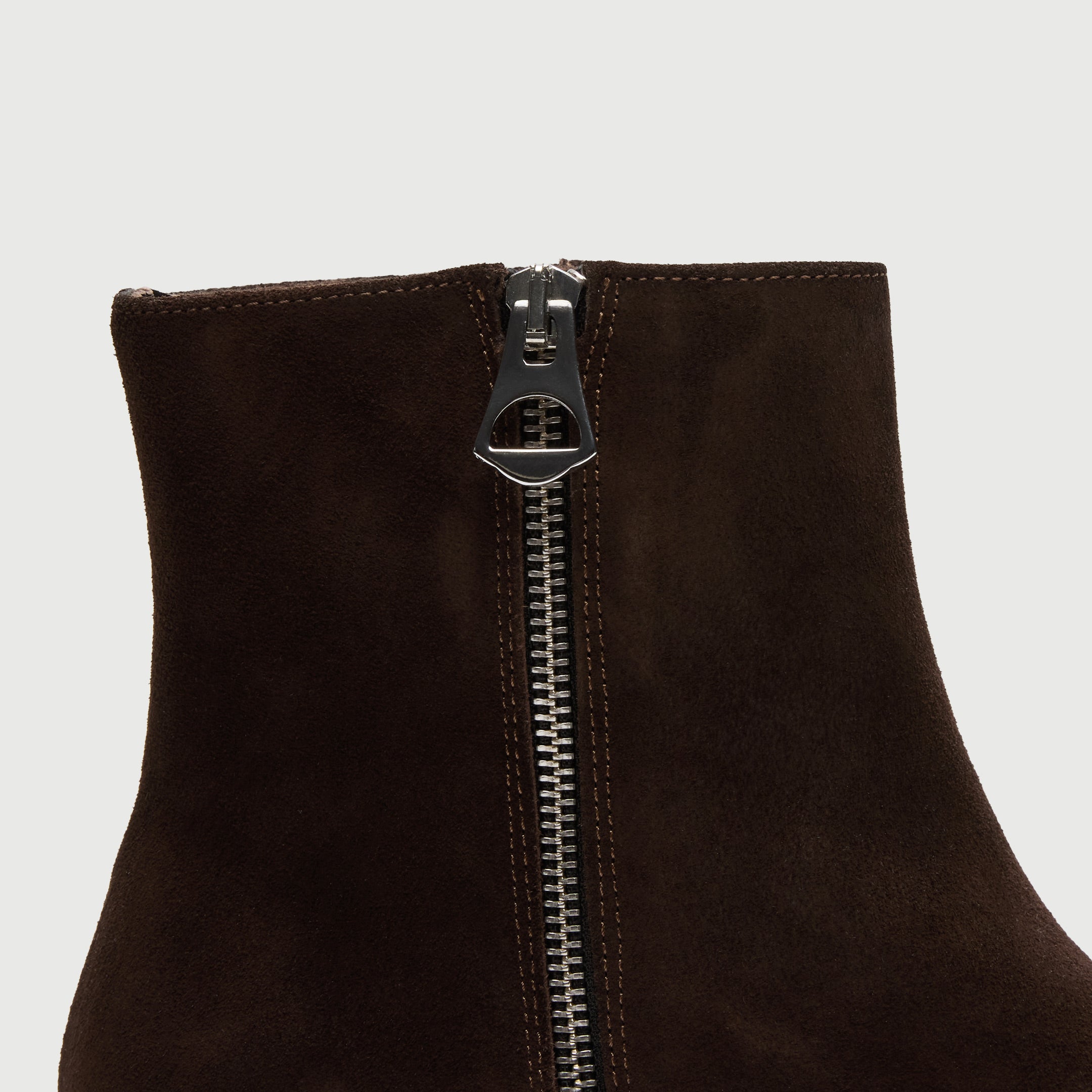 Walk London Hoxton Zip boot in brown suede