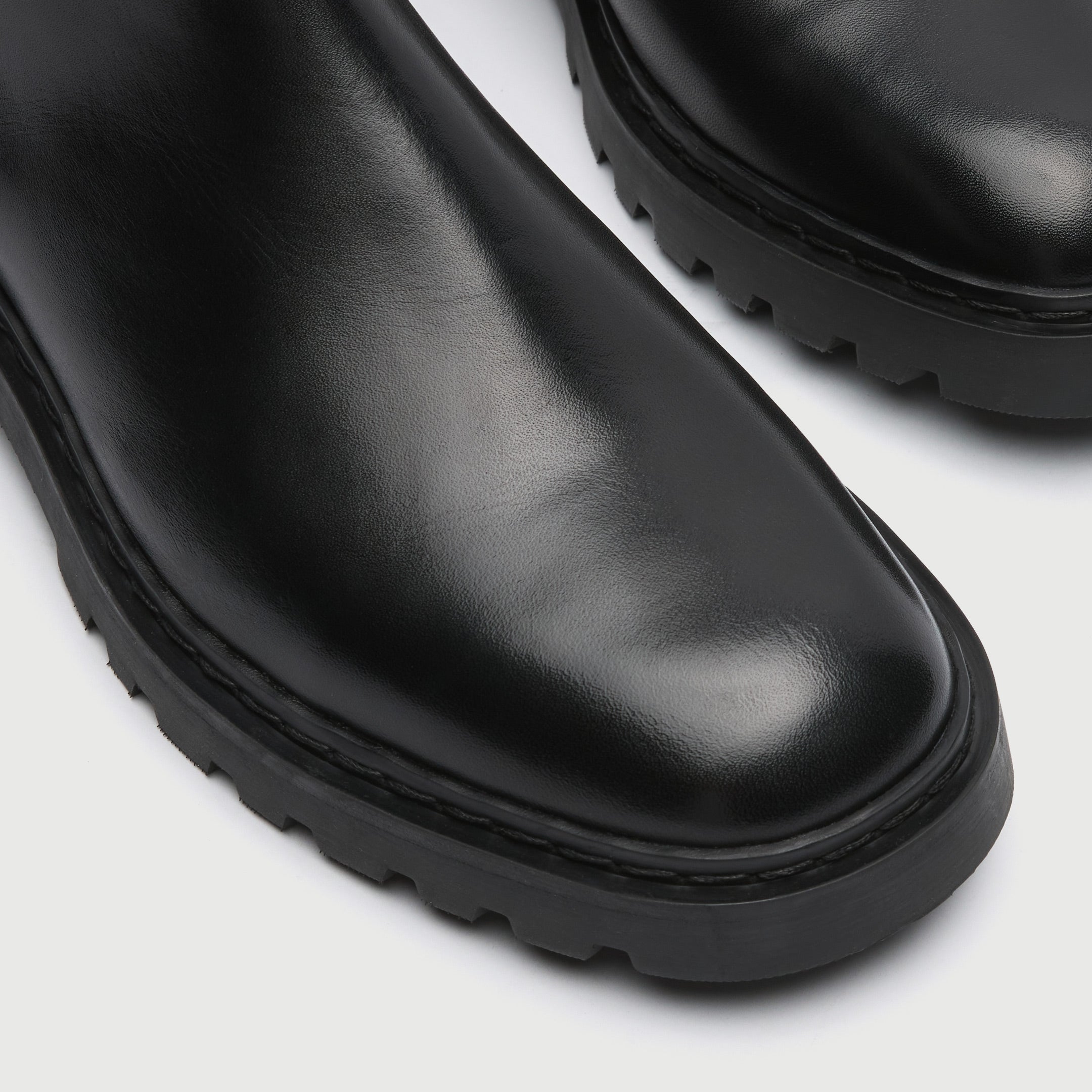WALK London Mens Milano Inside Zip Boot in Black Leather