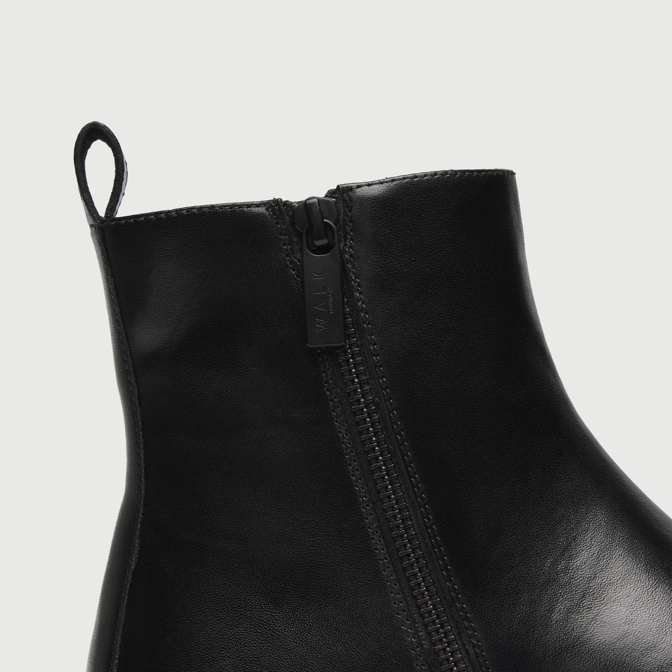 WALK London Mens Milano Inside Zip Boot in Black Leather