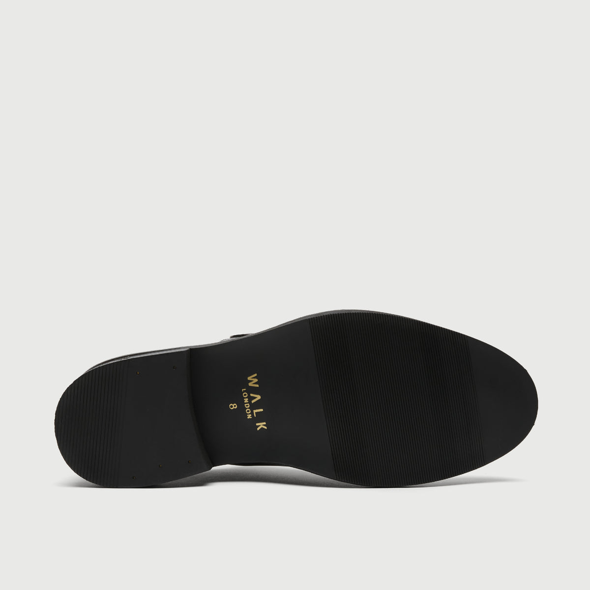 Walk London Mens Oliver Monk Strap Shoe in Black Leather