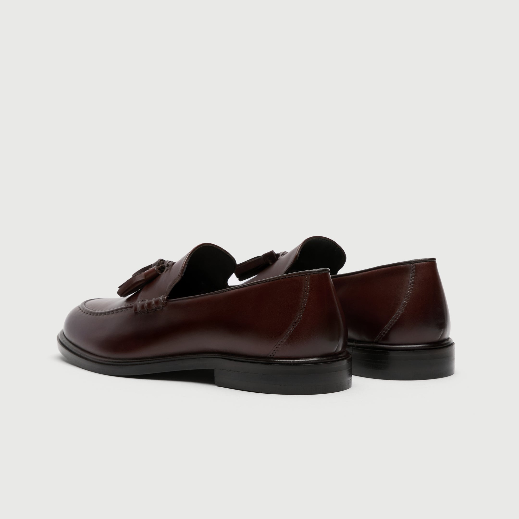 Walk London Mens Putney Tassel Loafer - Brown Leather