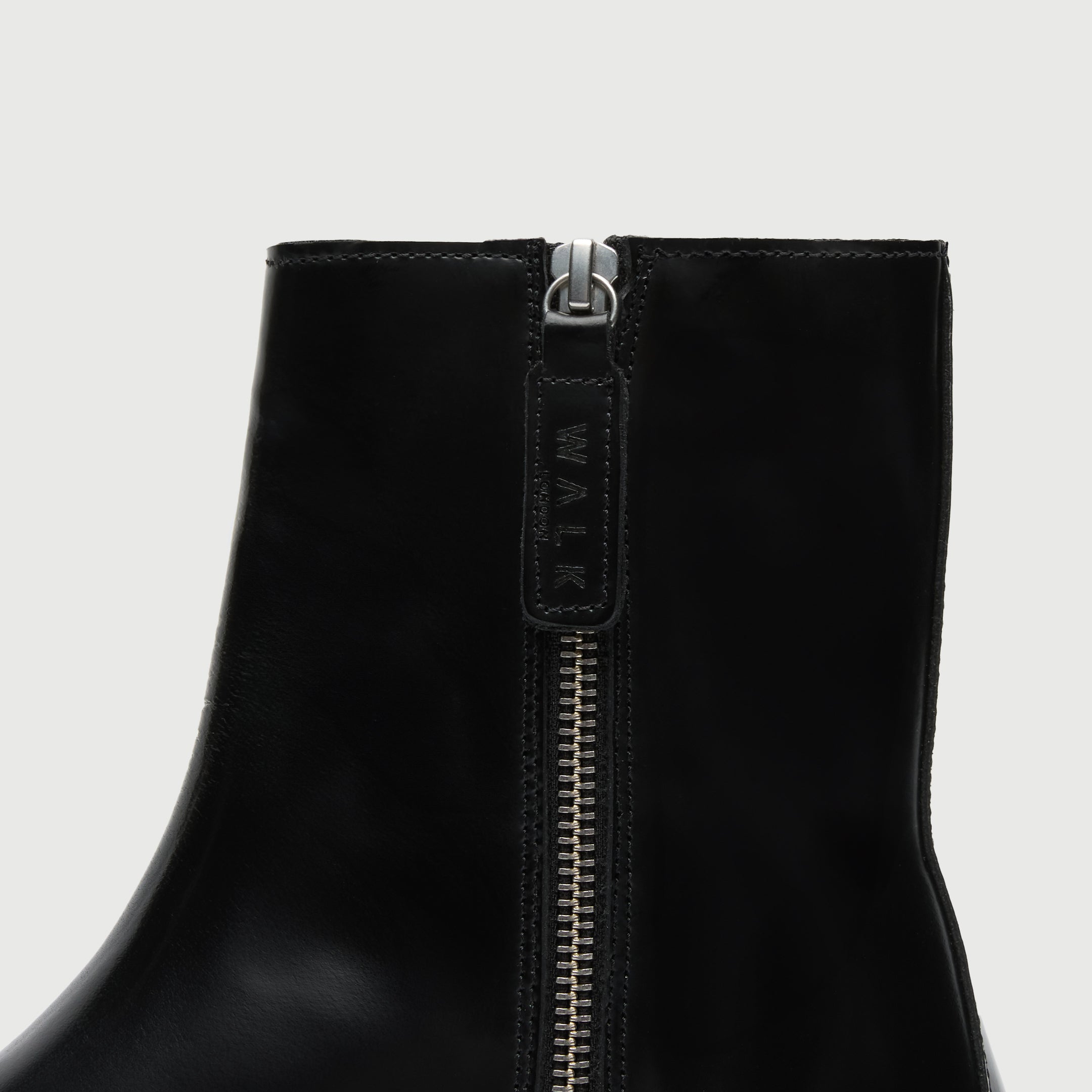 Walk London Mens Abbey Zip Up Cuban Heel Boot