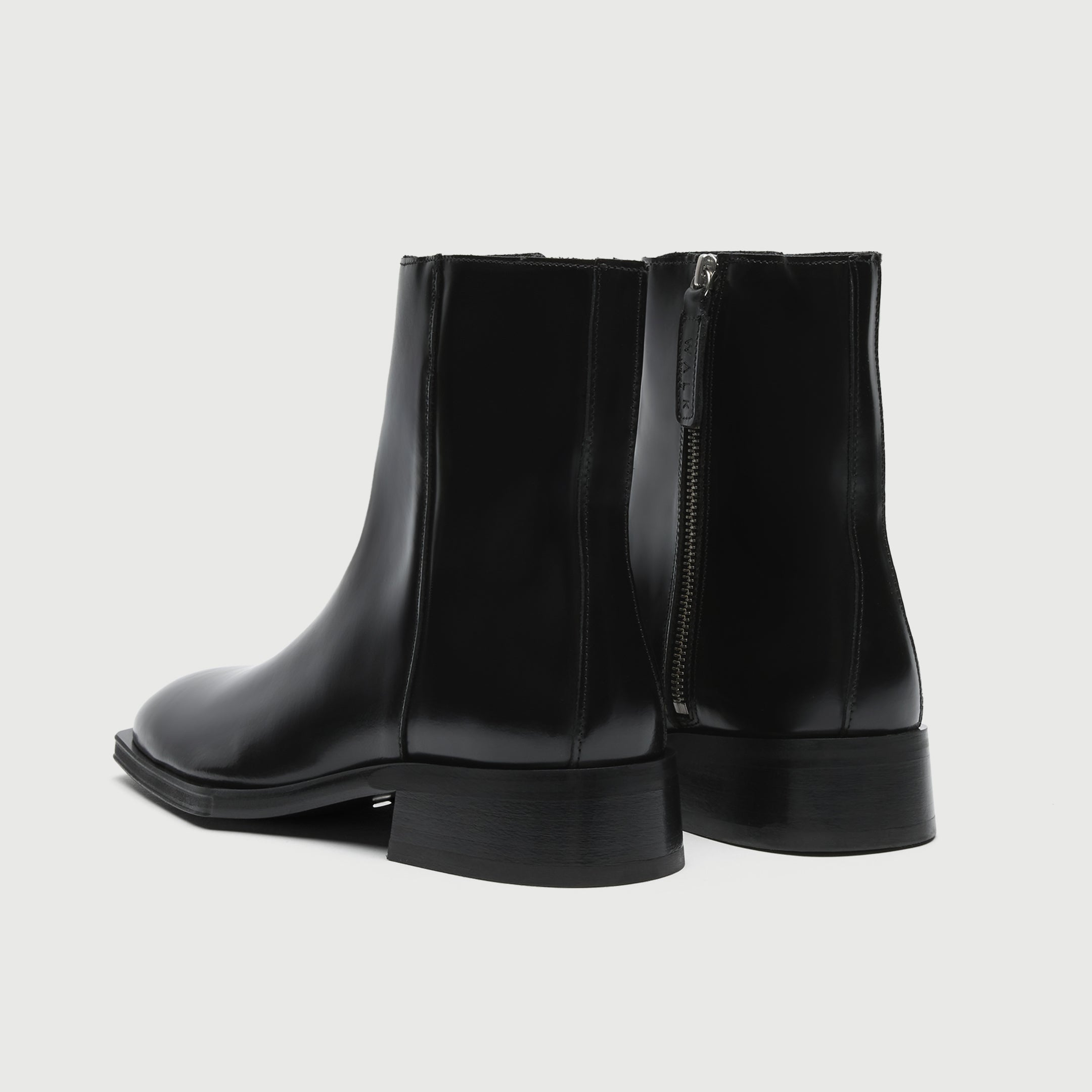Walk London Mens Abbey Zip Up Cuban Heel Boot
