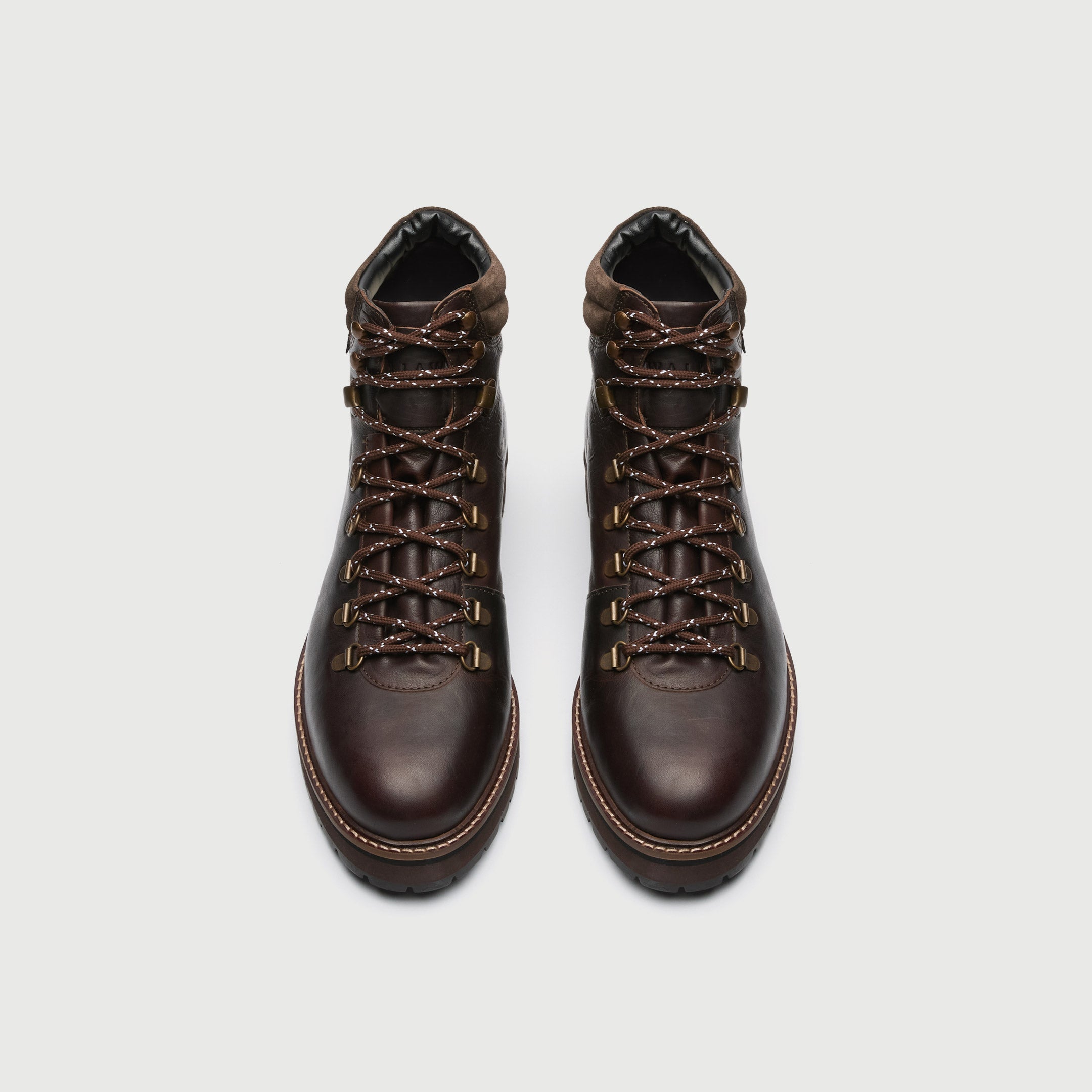 WALK London Mens Connery Hiking Boot in Brown Leather