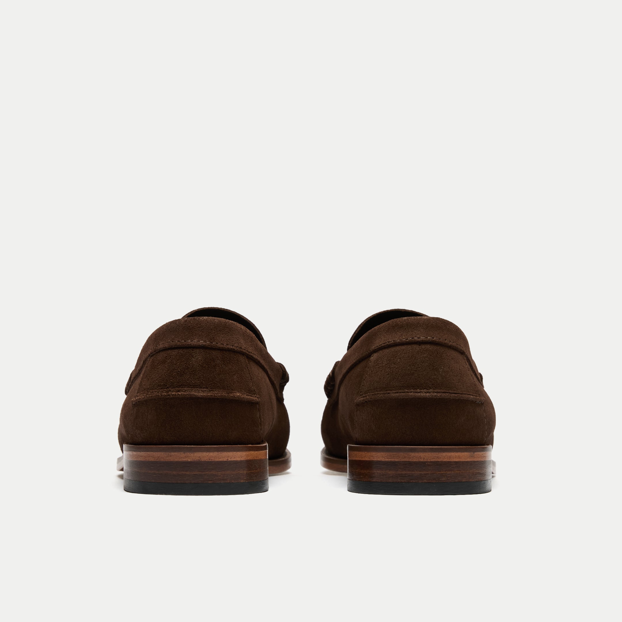 Walk London Mens Dalston Penny Loafer in Brown Suede