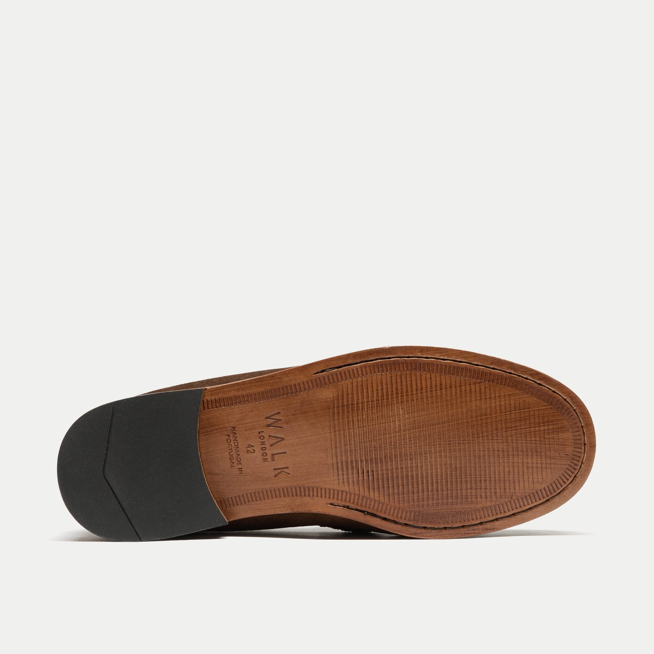 Walk London Mens Dalston Penny Loafer in Brown Suede