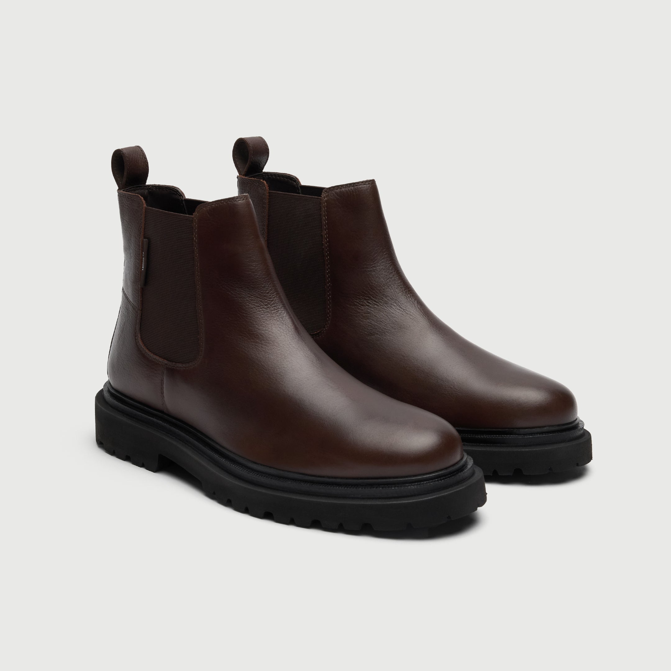 Walk London Hackney Chelsea Boot in Brown Leather three quarter view