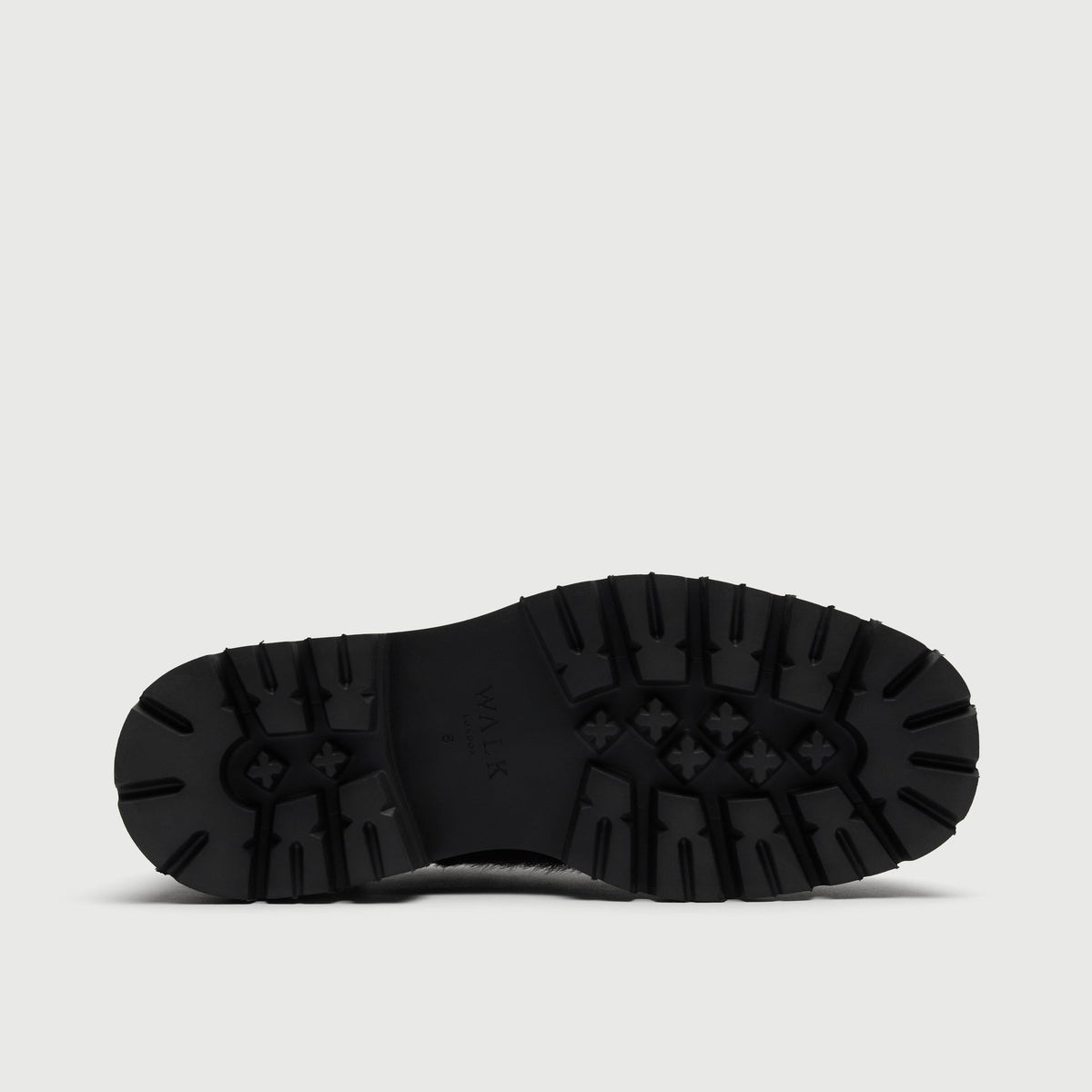 Walk London Hartford Hiking Style Shoe black chunky lug sole