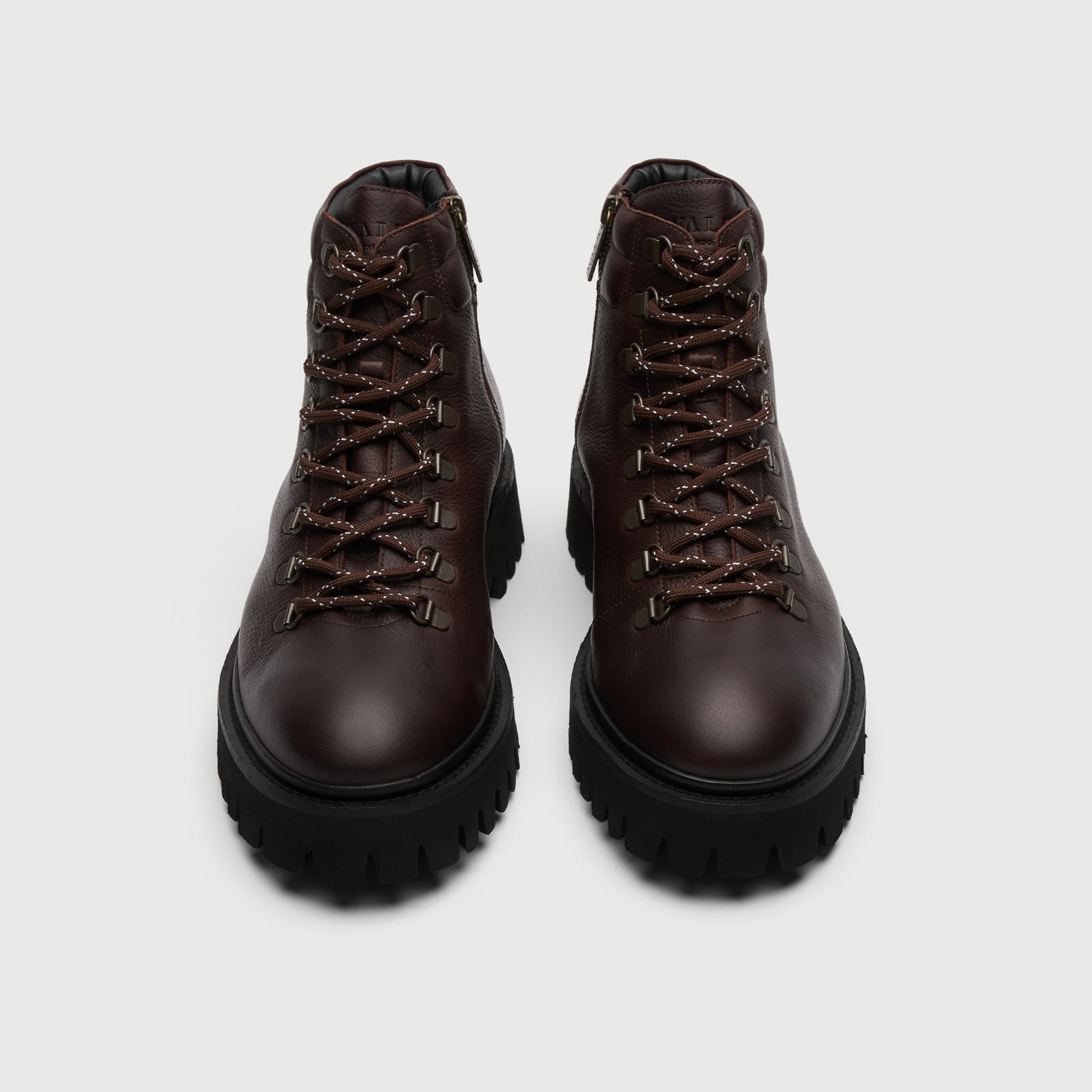 Walk London Shoes Hopper Hiking Boot Brown Leather