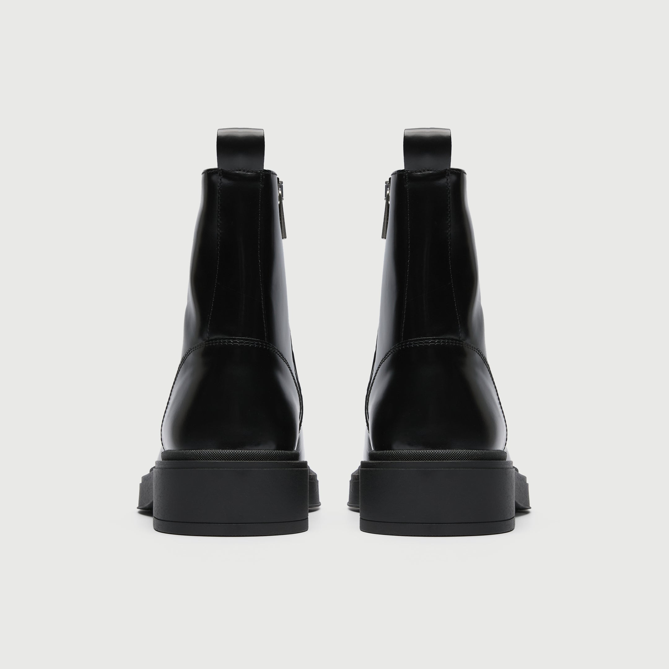 Walk London Mens Islington Inside Zip Boot in Black Leather