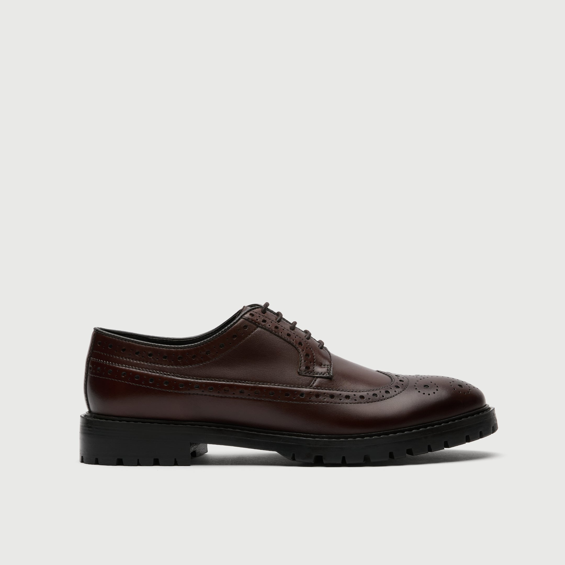 WALK London Men's James Brogue in brown Leather