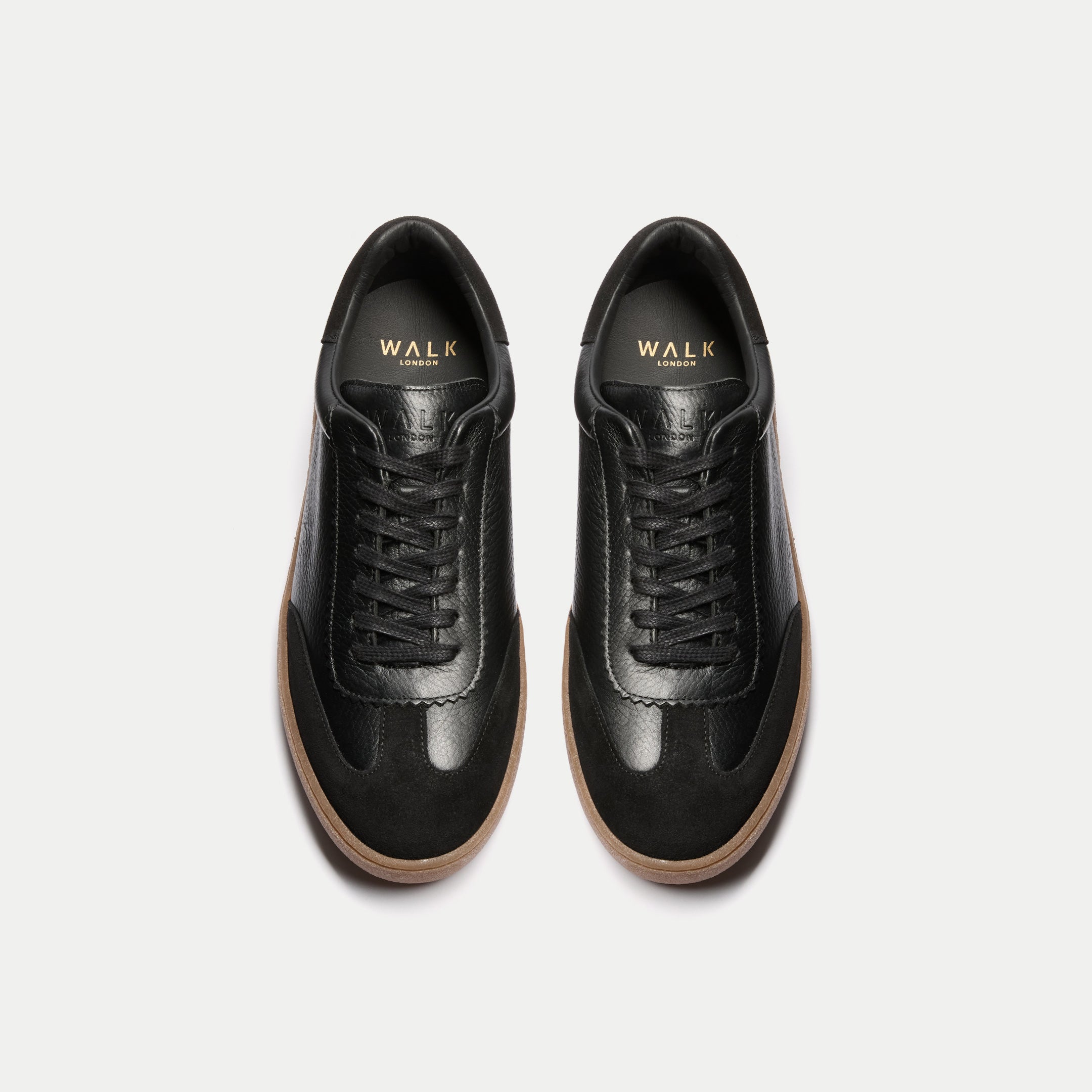 Mens Lisbon Trainer in Black Leather | Walk London