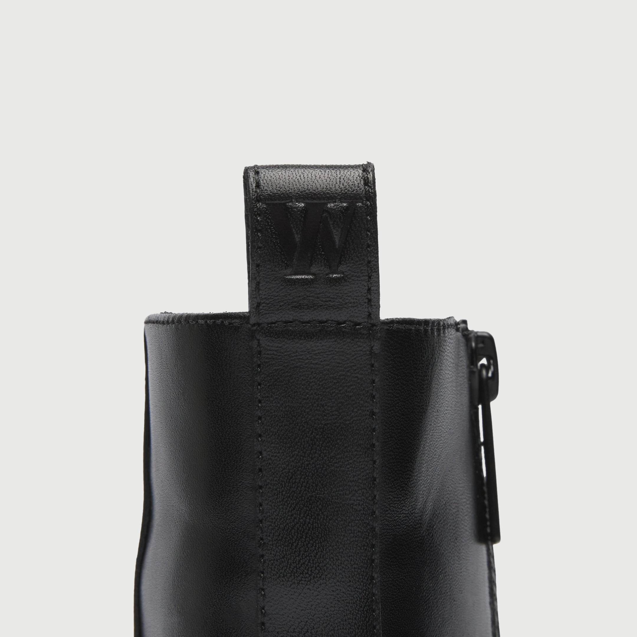 WALK London Mens Milano Inside Zip Boot in Black Leather