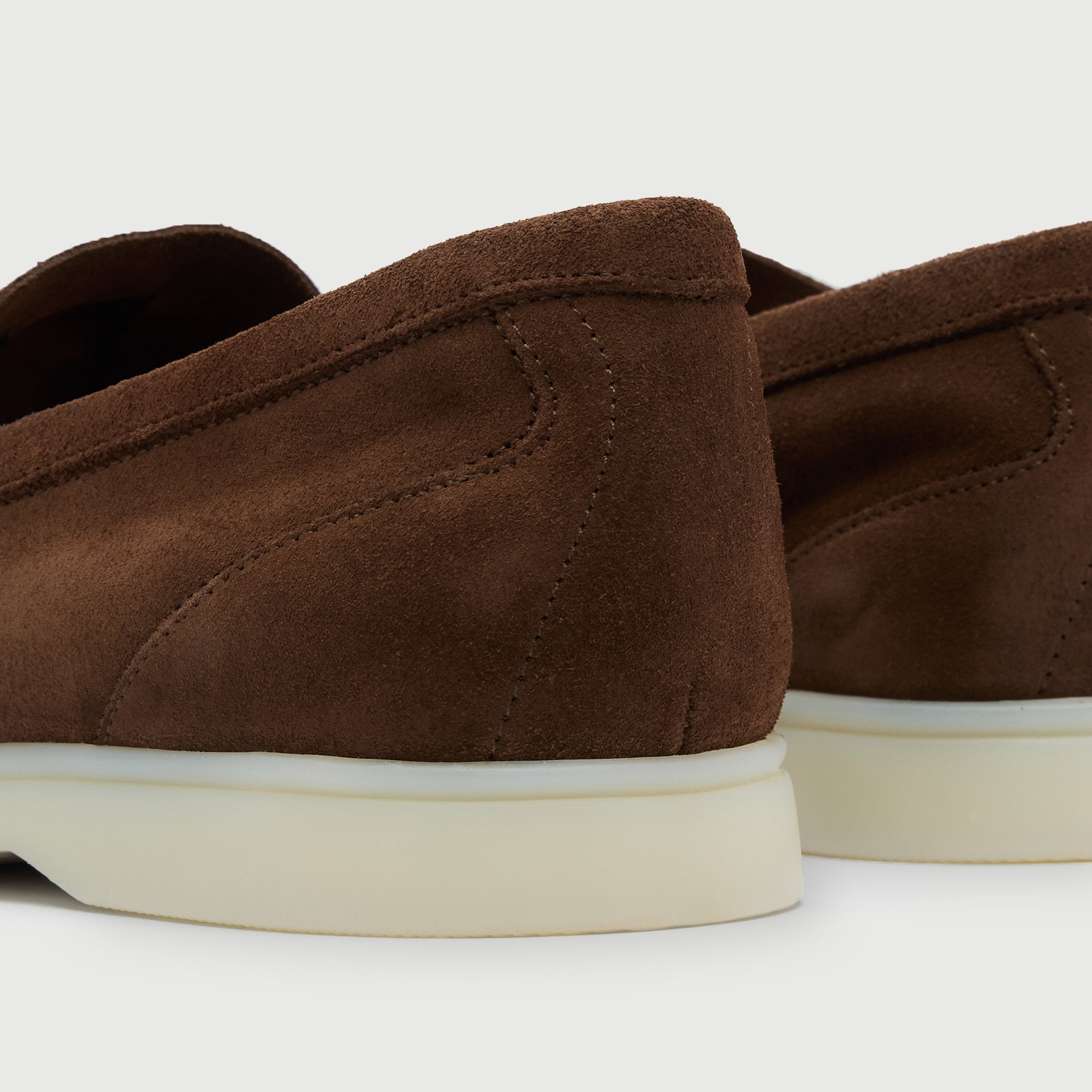 Walk London Mens Monaco Slip On Loafer in Brown Suede