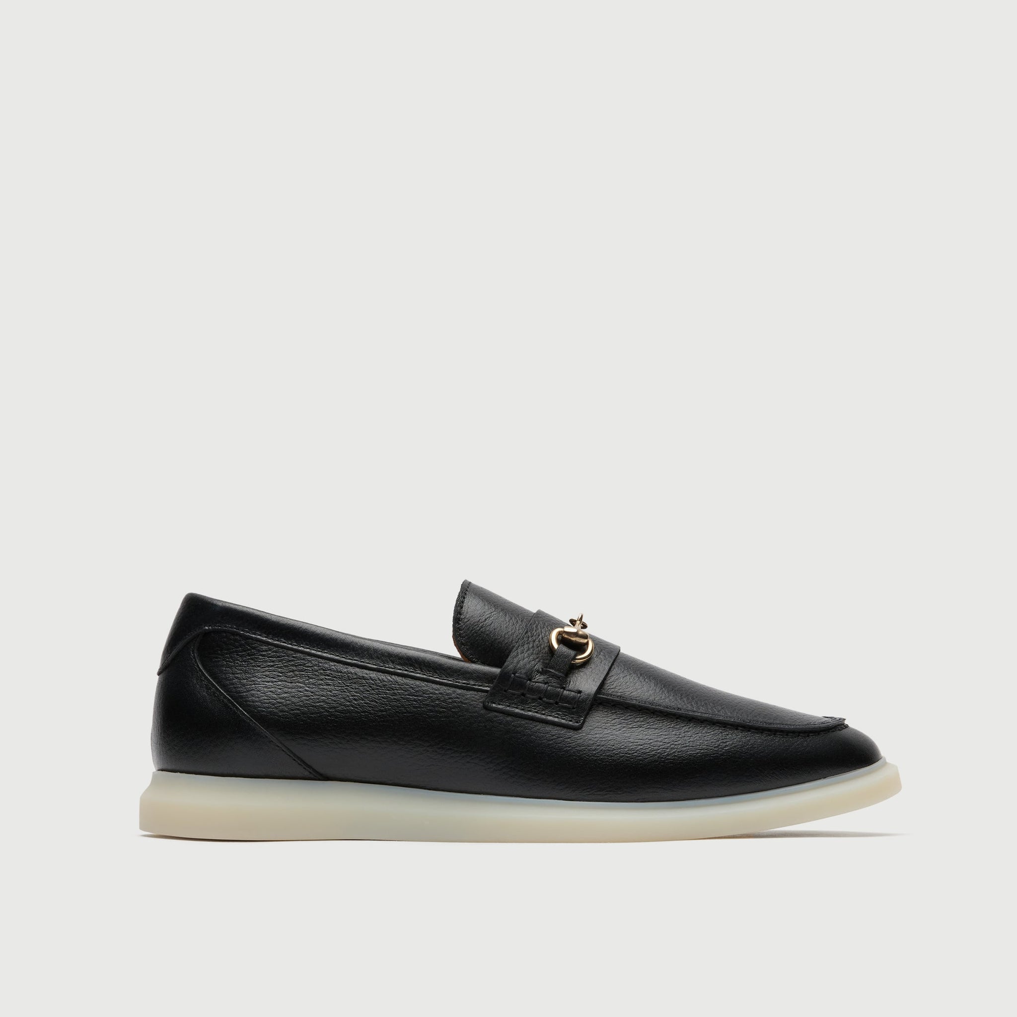 Monte Carlo Trim Loafer Black Leather Walk London