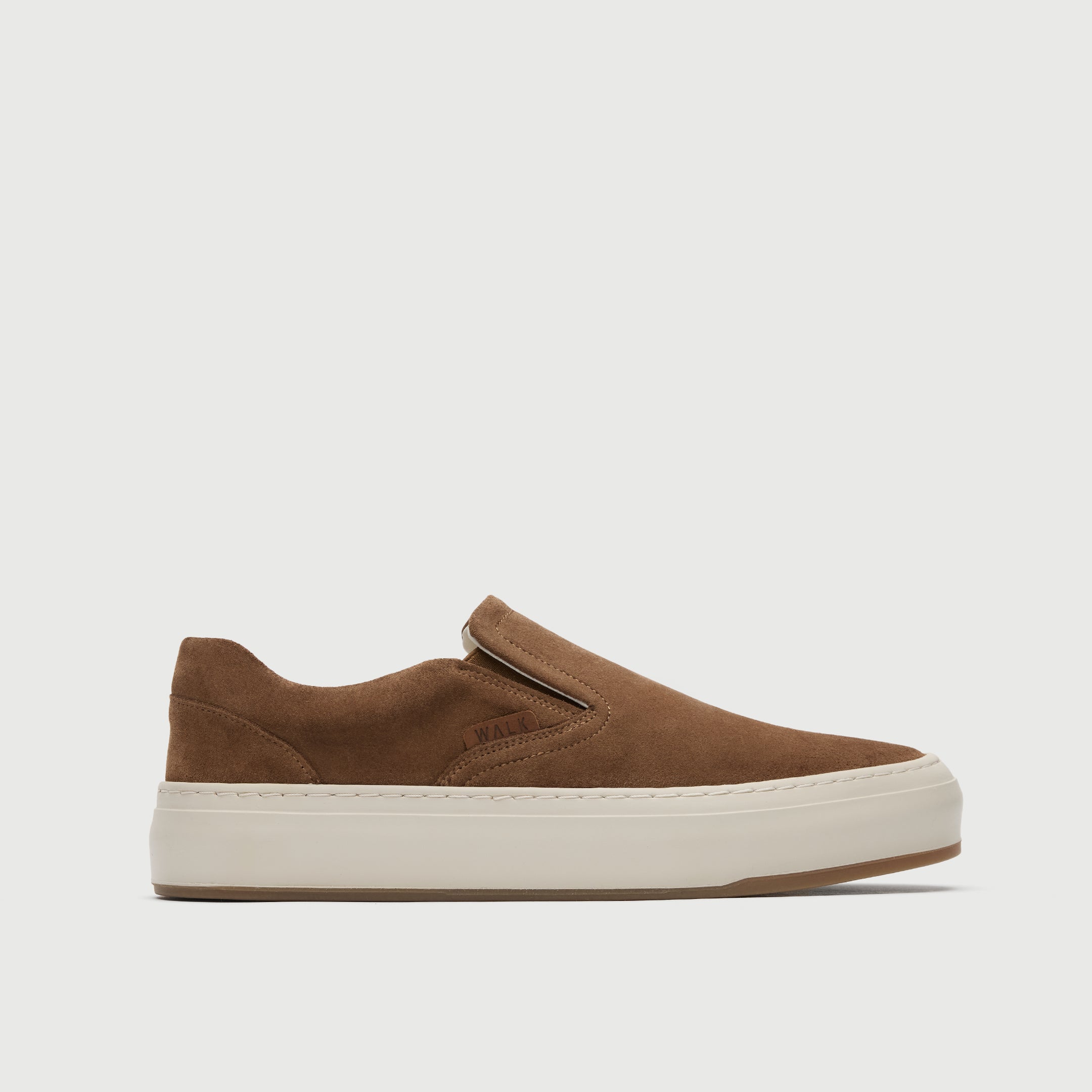 Walk London Mens Montpellier Trainer | Tan Suede