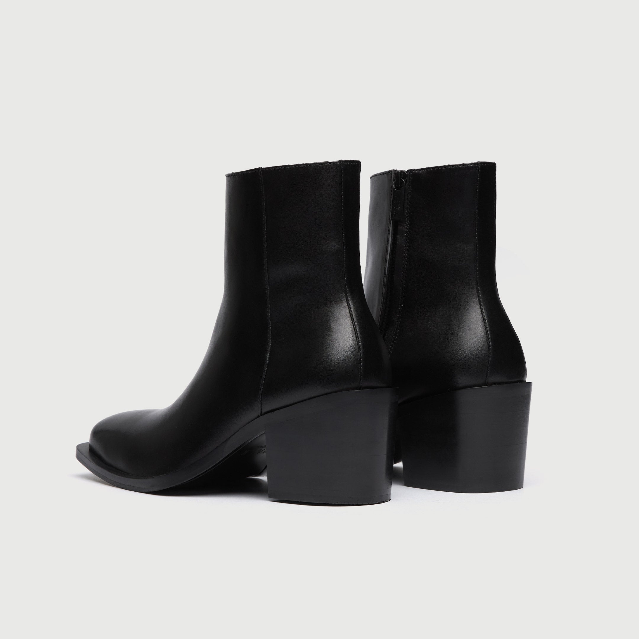 WALK London Mens Nola Inside Zip Boot in Black Leather
