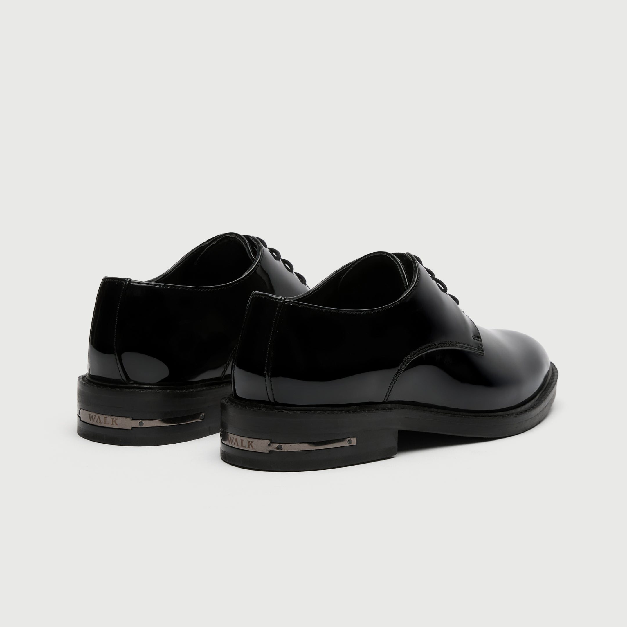 WALK London Men's Oliver Derby Shoe in Black Patent Leather