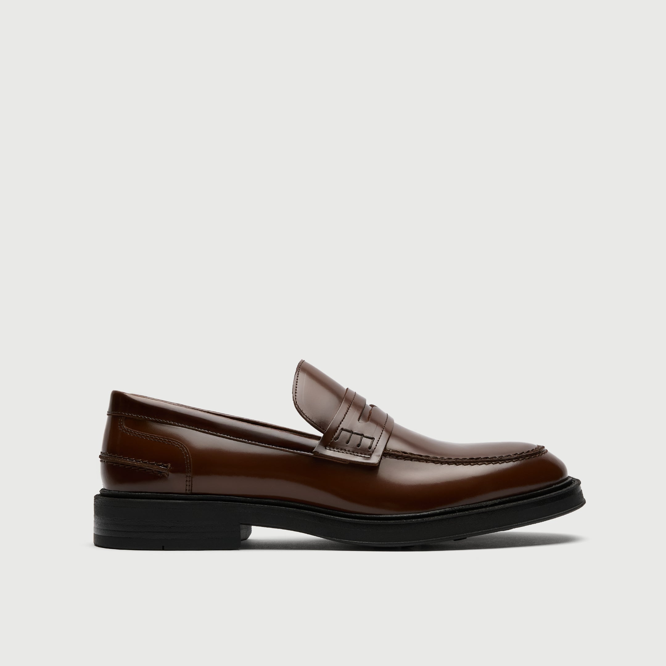 Walk London Parsons Saddle Loafer in Tan Leather