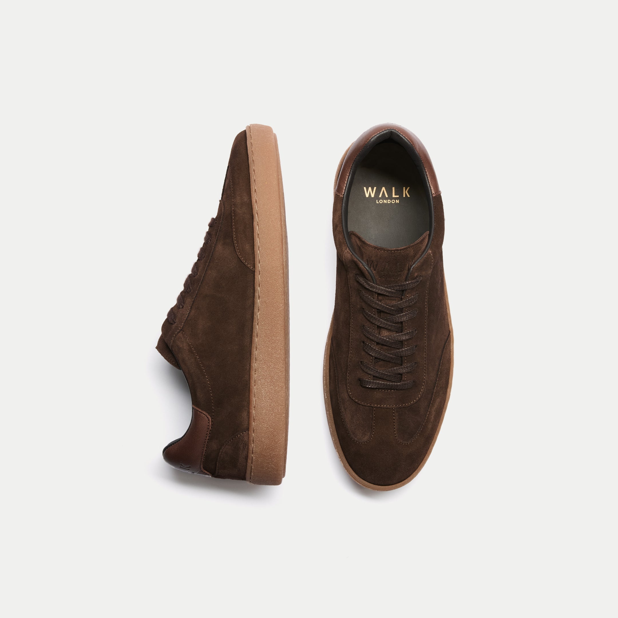Mens Porto Trainer in Brown Suede | Walk London