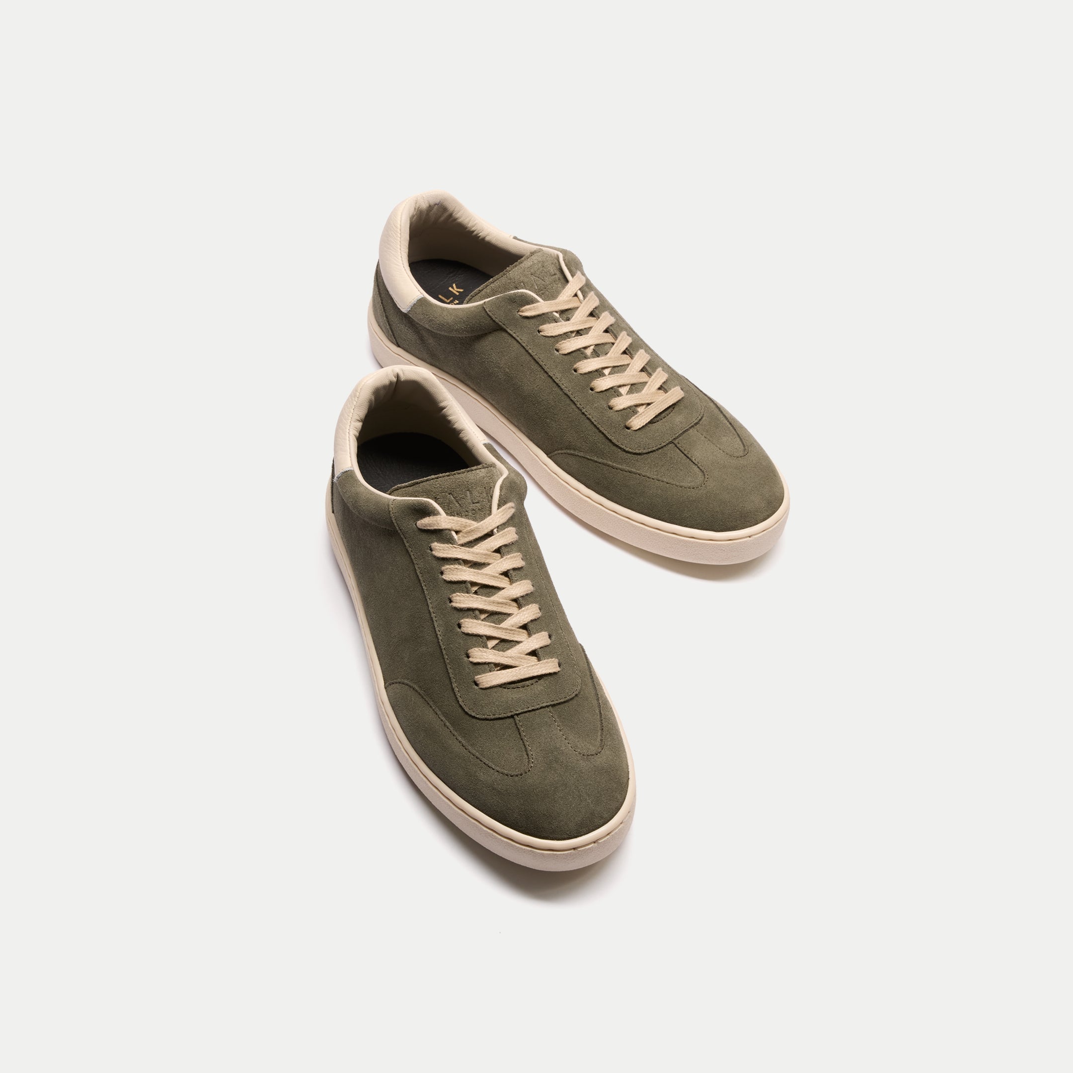 Mens Porto Trainer in Olive Suede | Walk London