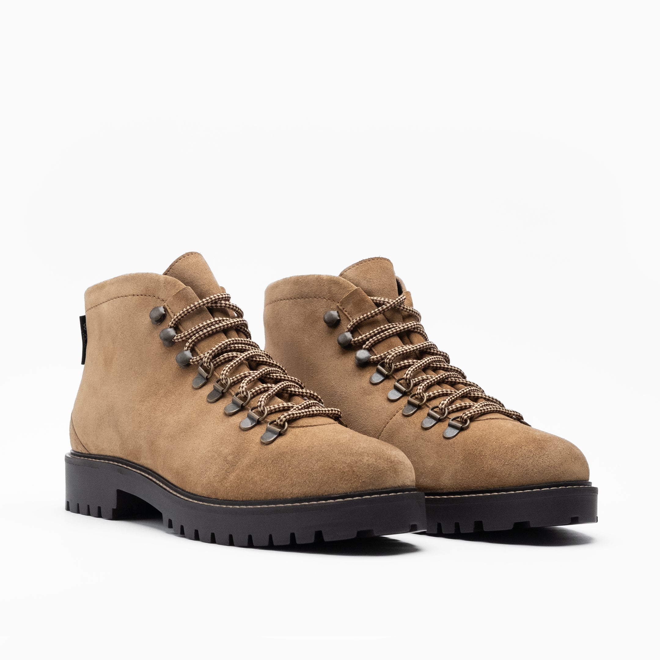 WALK London Sean Low Hiking Boots Tan Suede