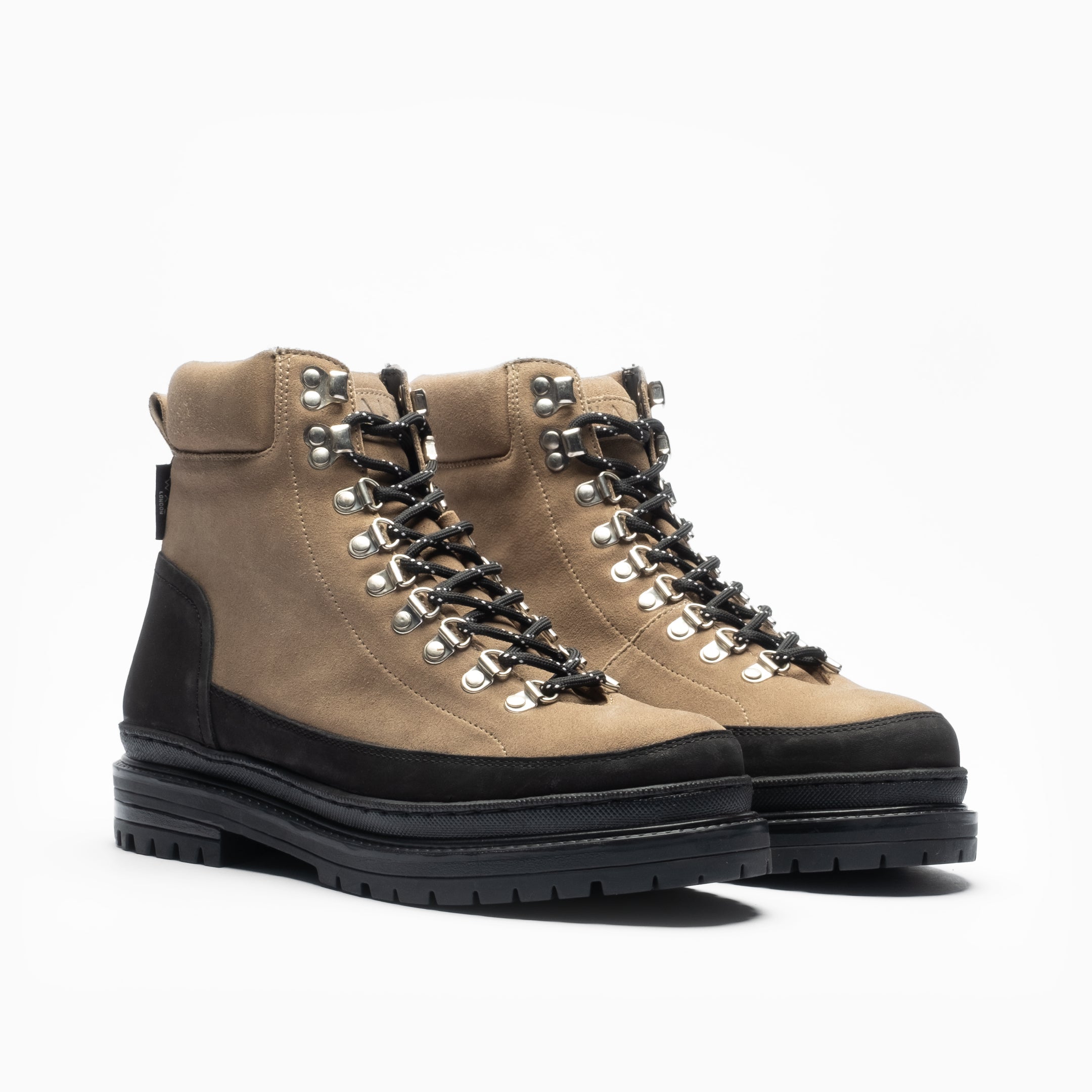 Walk London Mens Element Hiking Boot in Taupe Leather