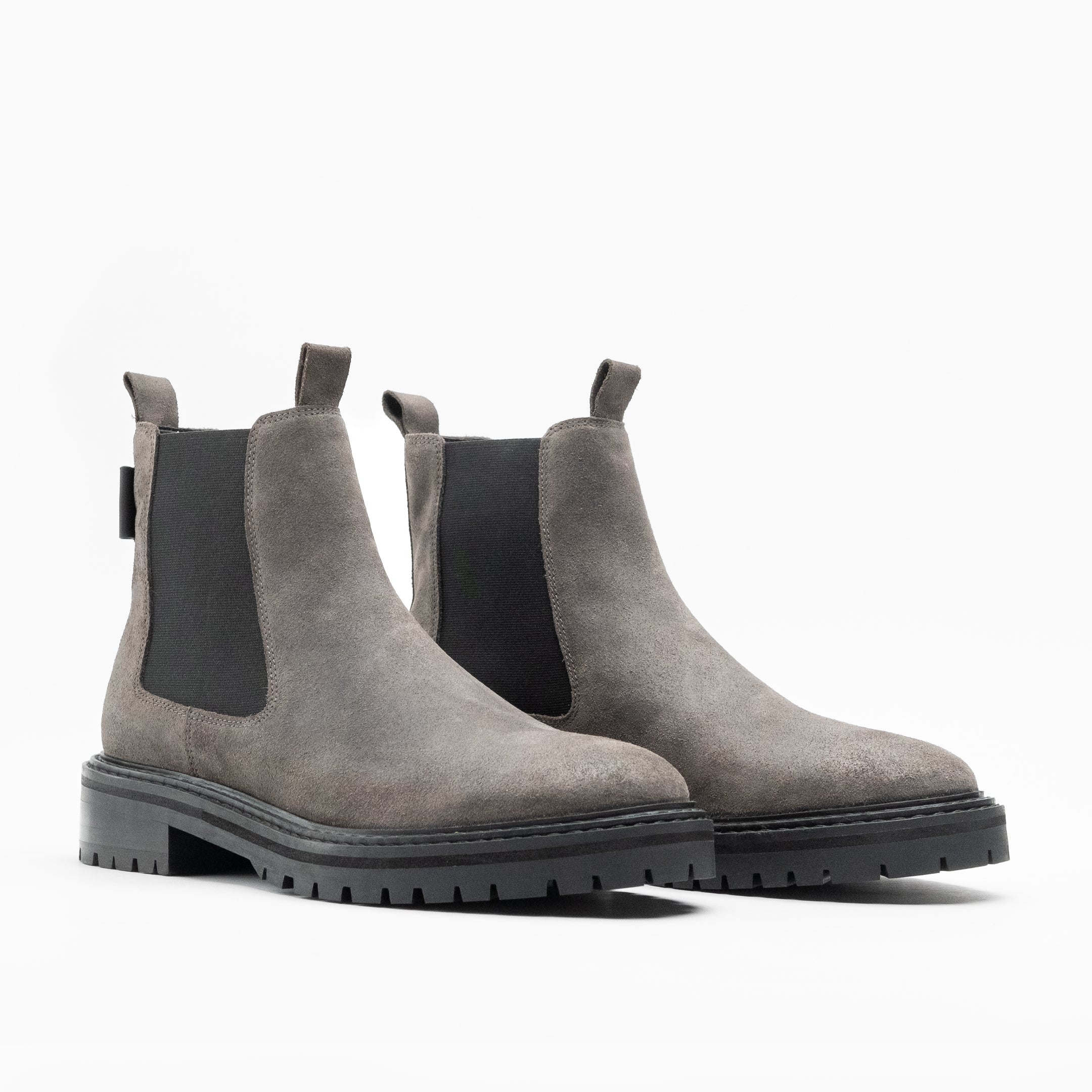 Walk London Mens Marino Chelsea Boot in Grey Suede