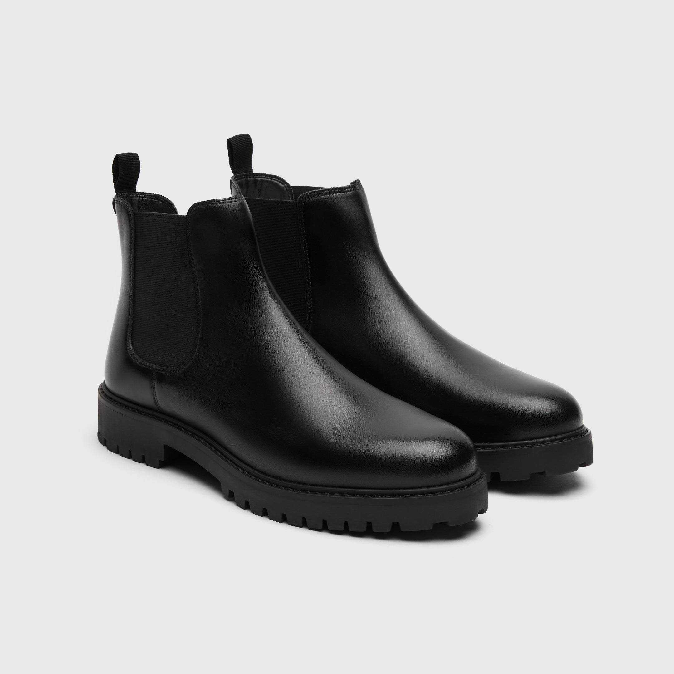 Walk London Sean Chelsea boot in black leather