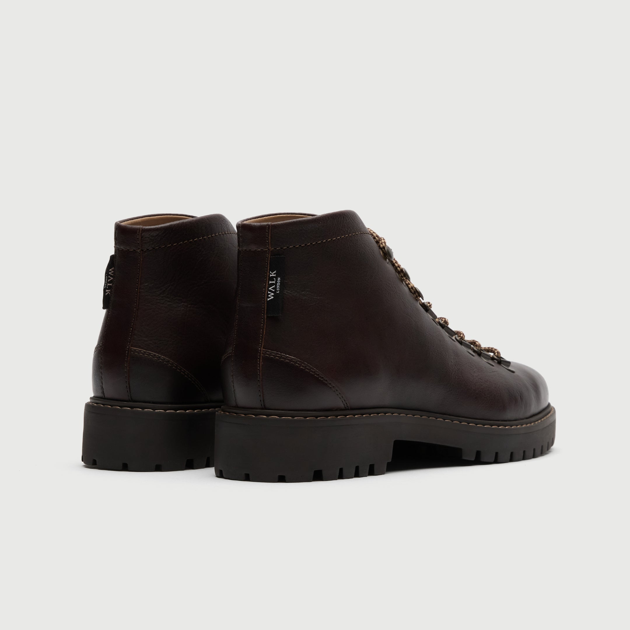 Walk London Sean low hiking boot in brown leather