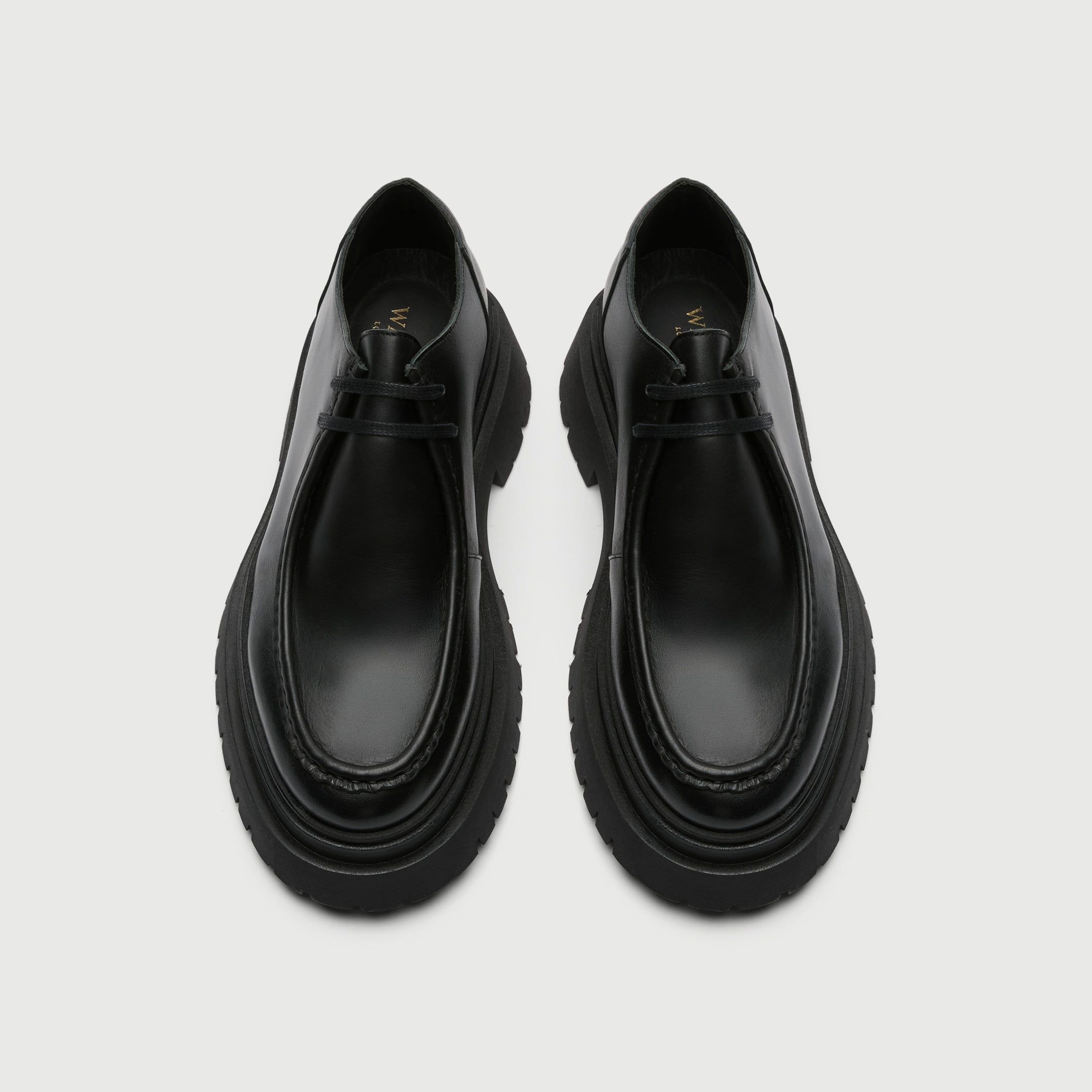Walk London Soho apron shoe in black leather