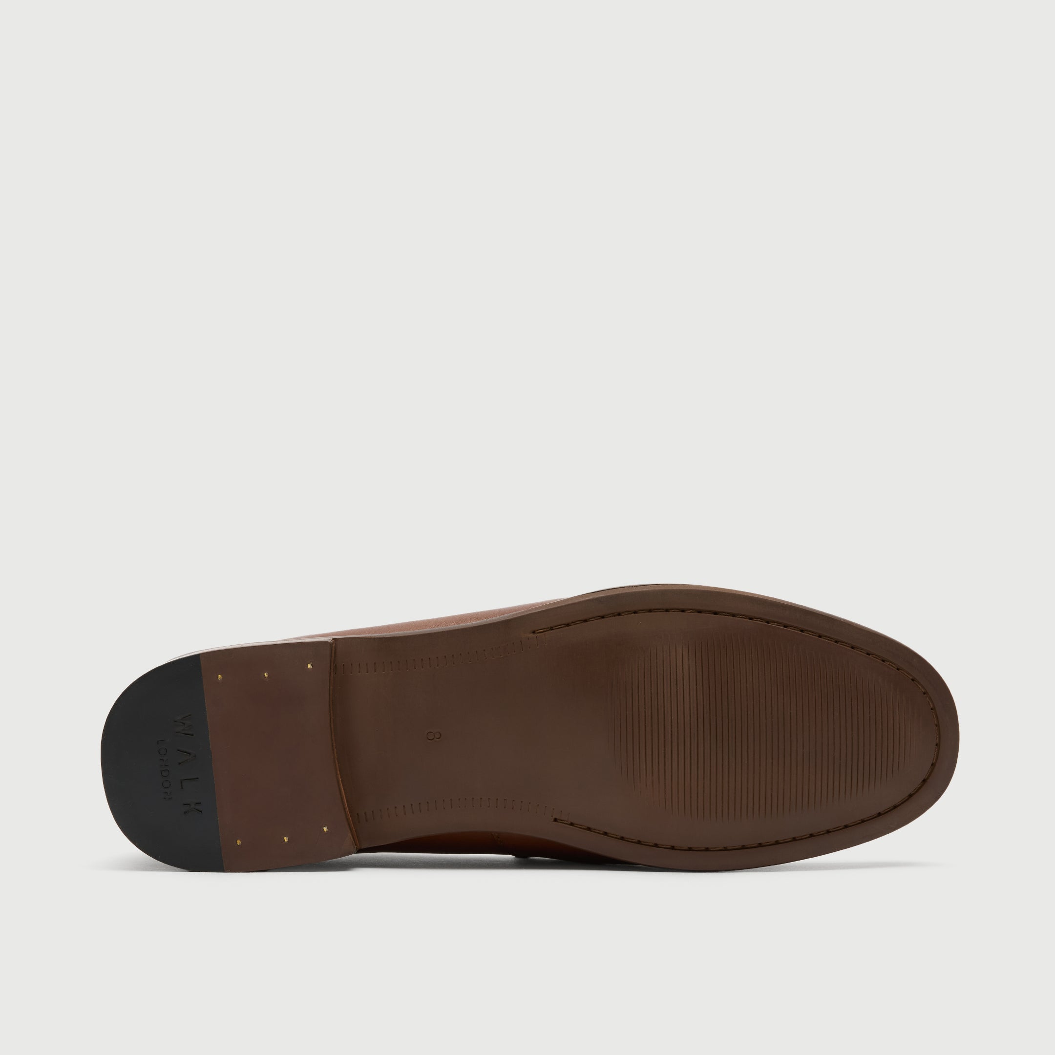 Walk London Mens Tino Tassel Loafer in Tan Leather