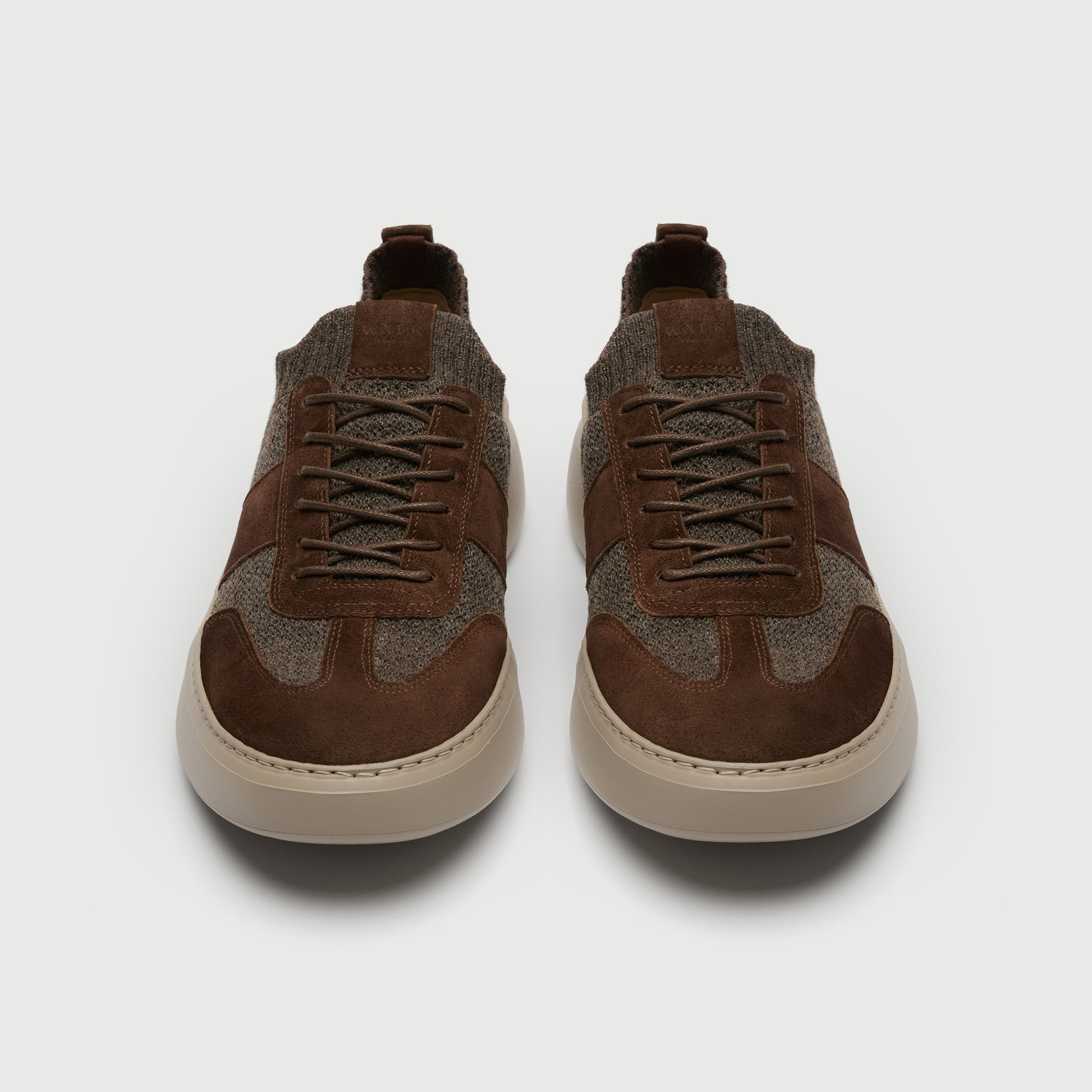 Walk London Mens Venice Trainer | Brown Suede