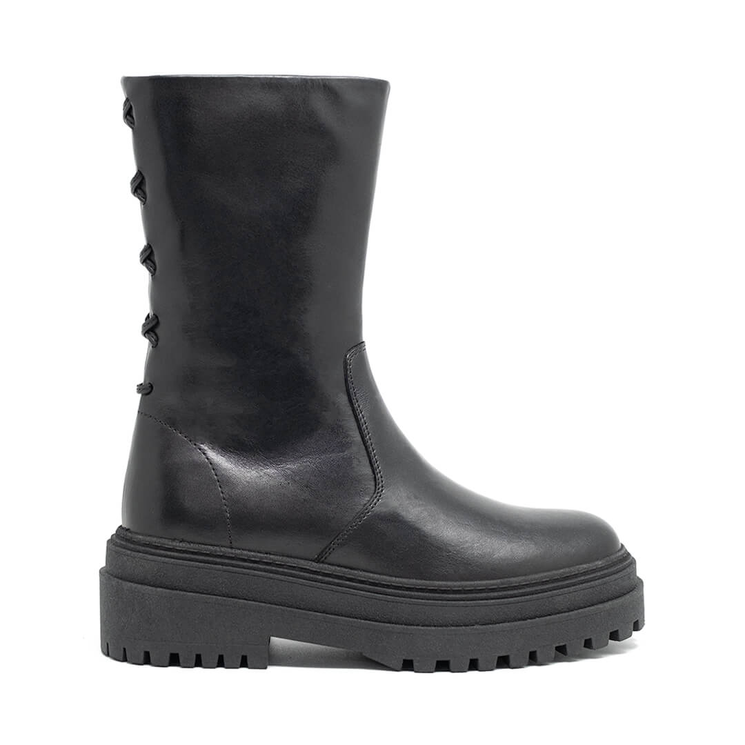 walk london black chunky calf boot