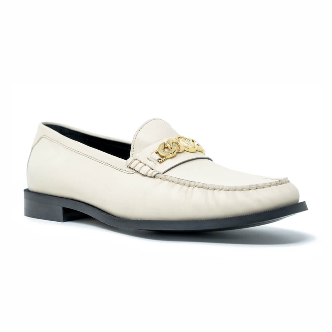 WALK London Riva Chain Off White Leather