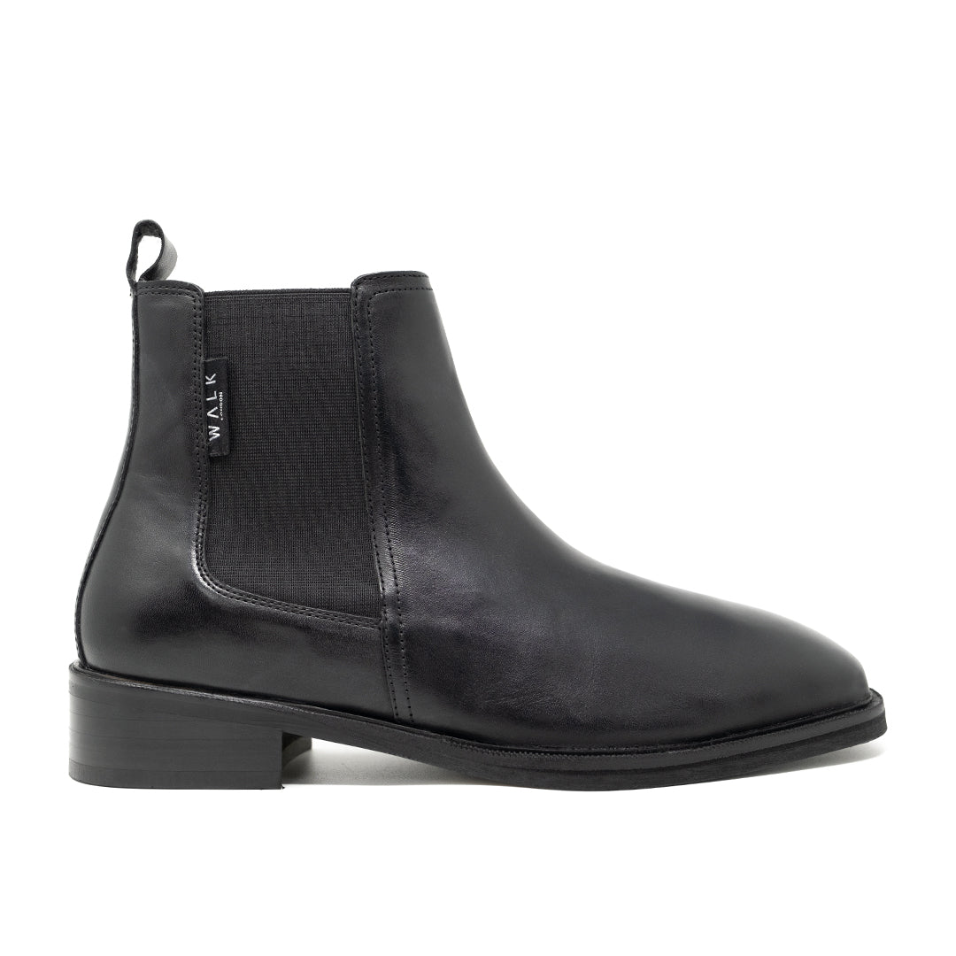 WALK London Austin Chelsea Black Leather