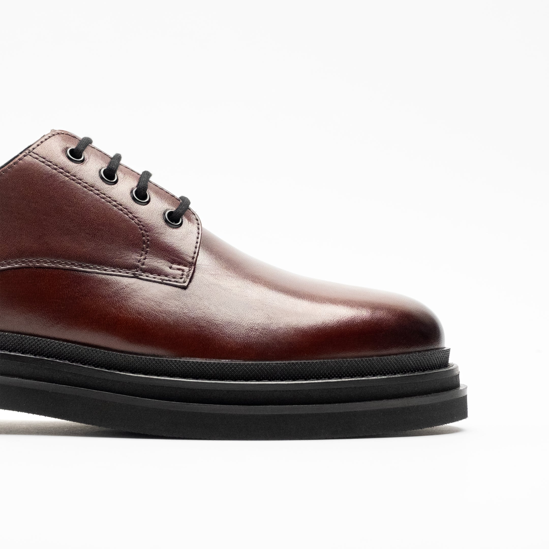 Walk London Brooklyn Derby Shoe - Brown Leather