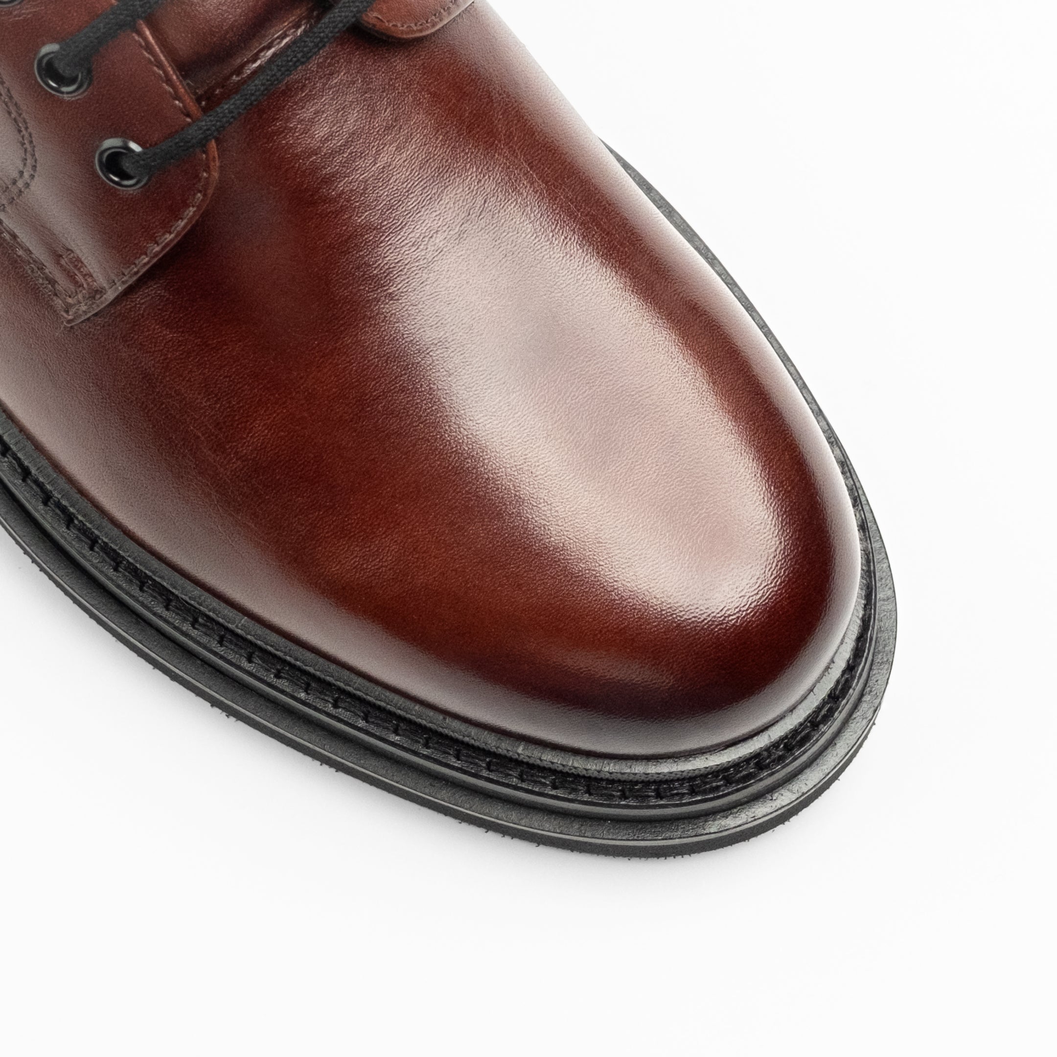 Walk London Brooklyn Derby Shoe - Brown Leather