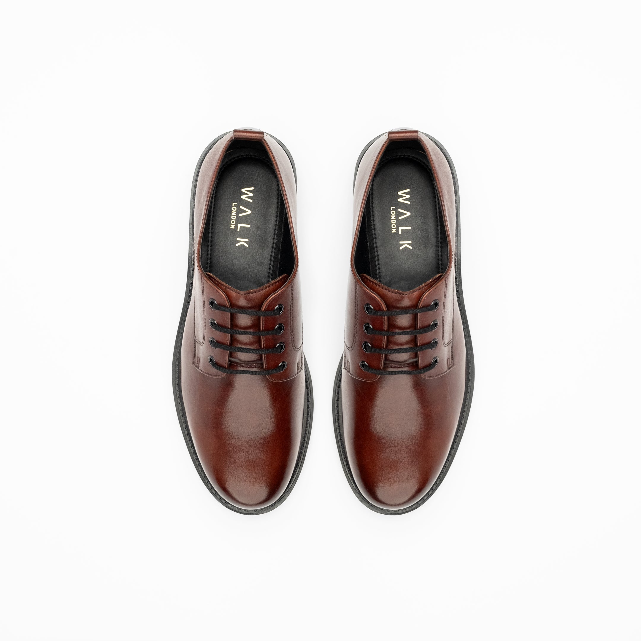 Walk London Brooklyn Derby Shoe - Brown Leather