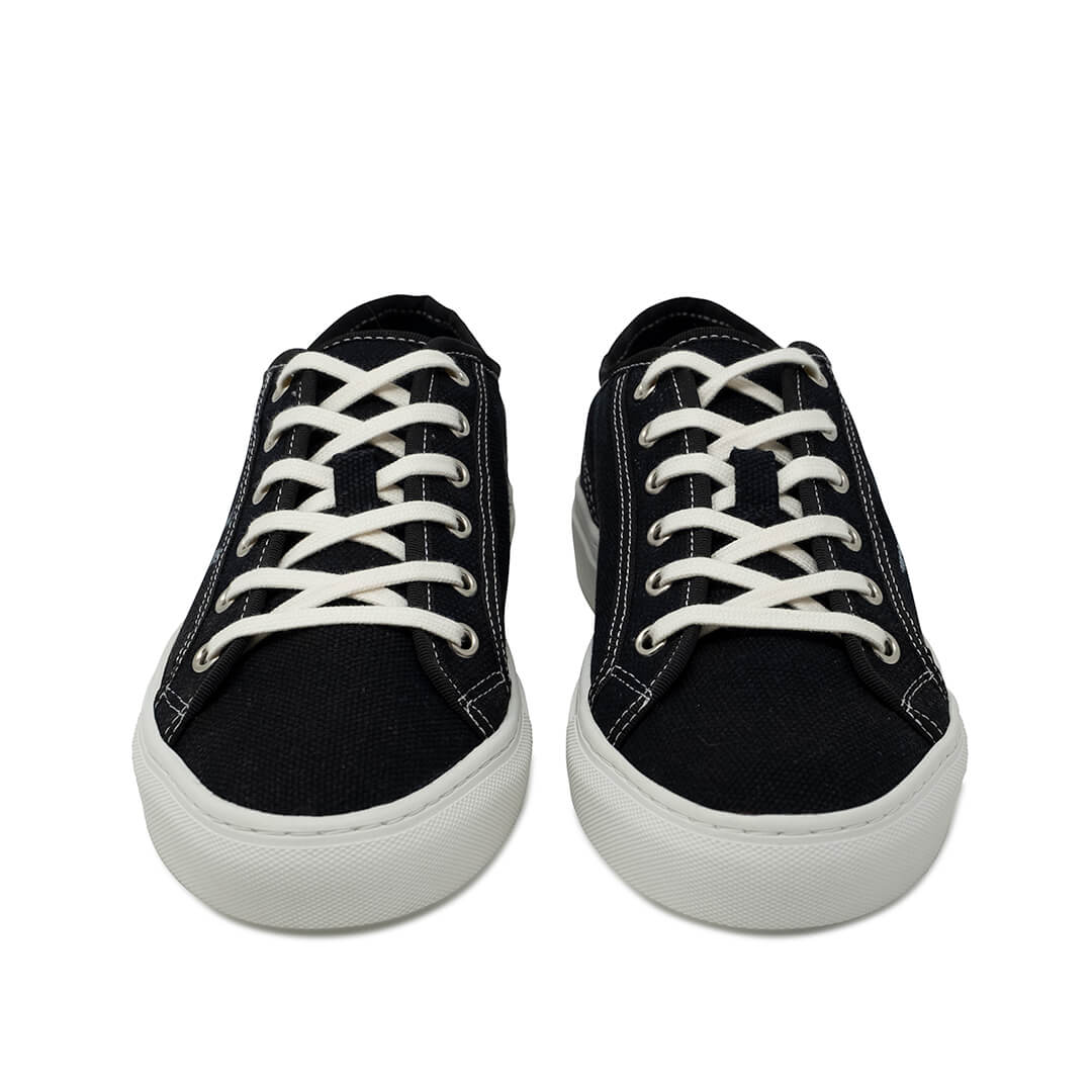 WALK London Cabana Trainer Black Canvas