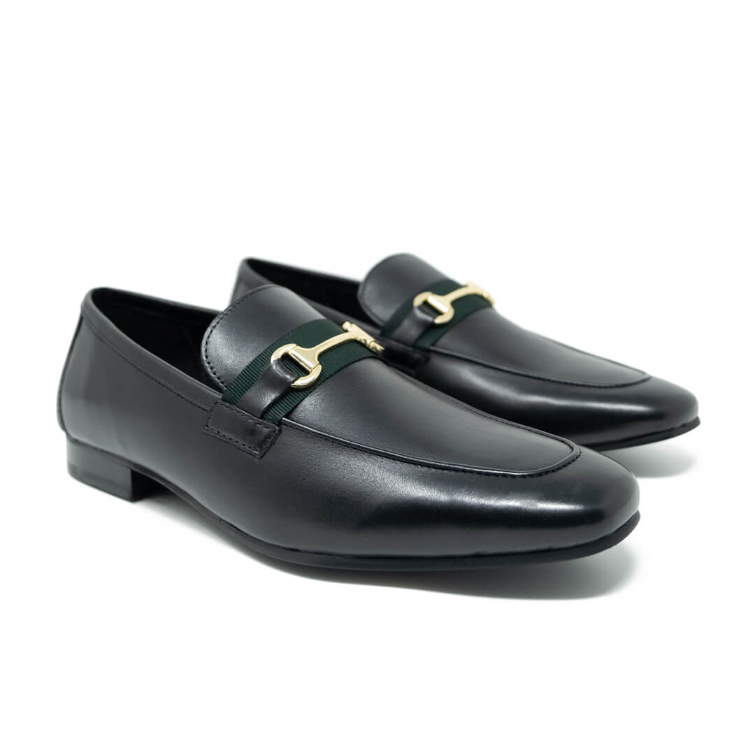 WALK London Capri Trim Loafer Black Leather