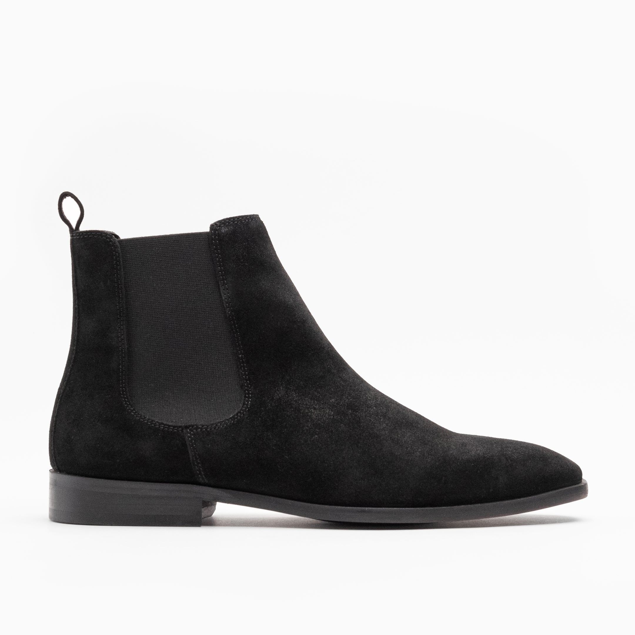 Walk London Mens City Chelsea Boot in Black Suede