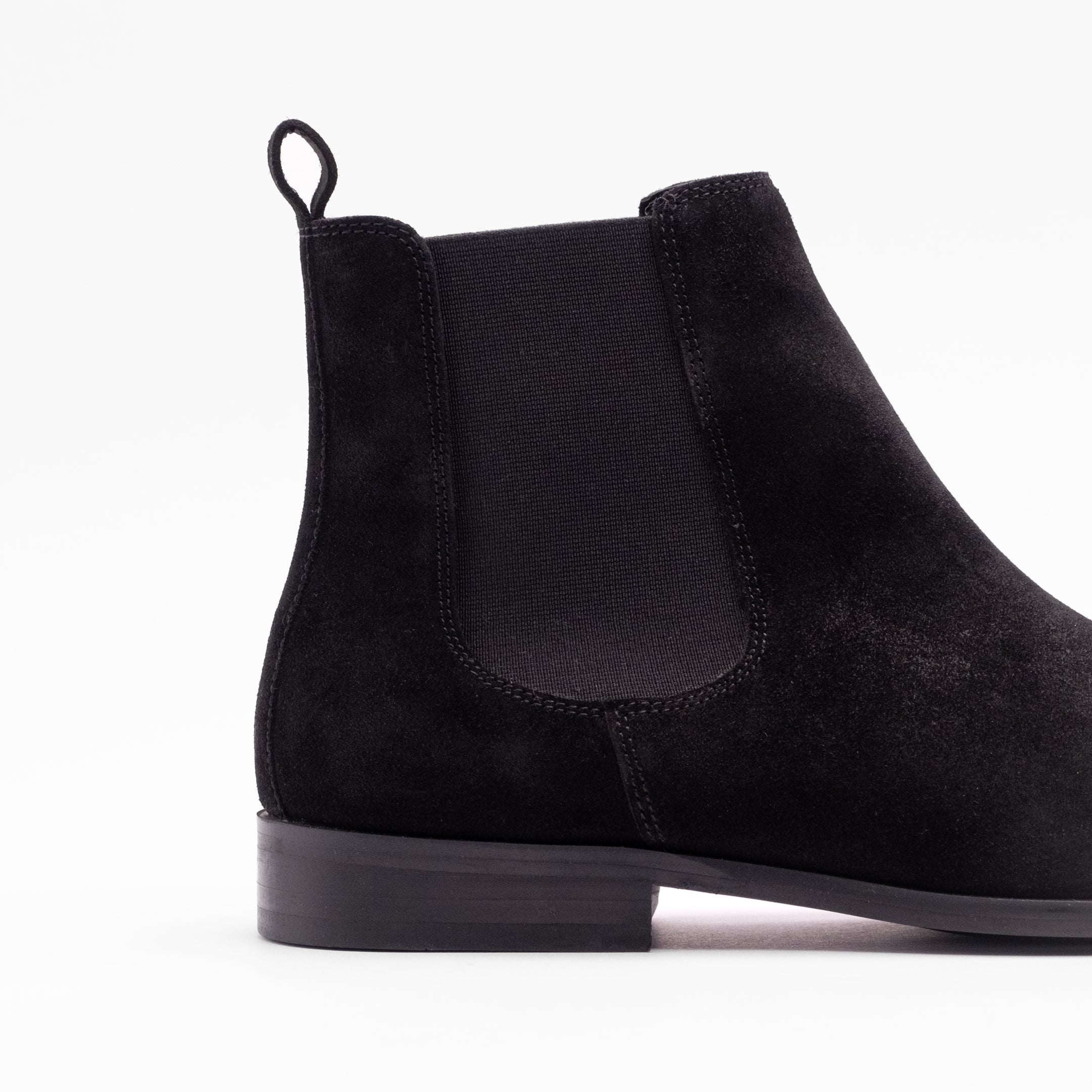Walk London Mens City Chelsea Boot in Black Suede