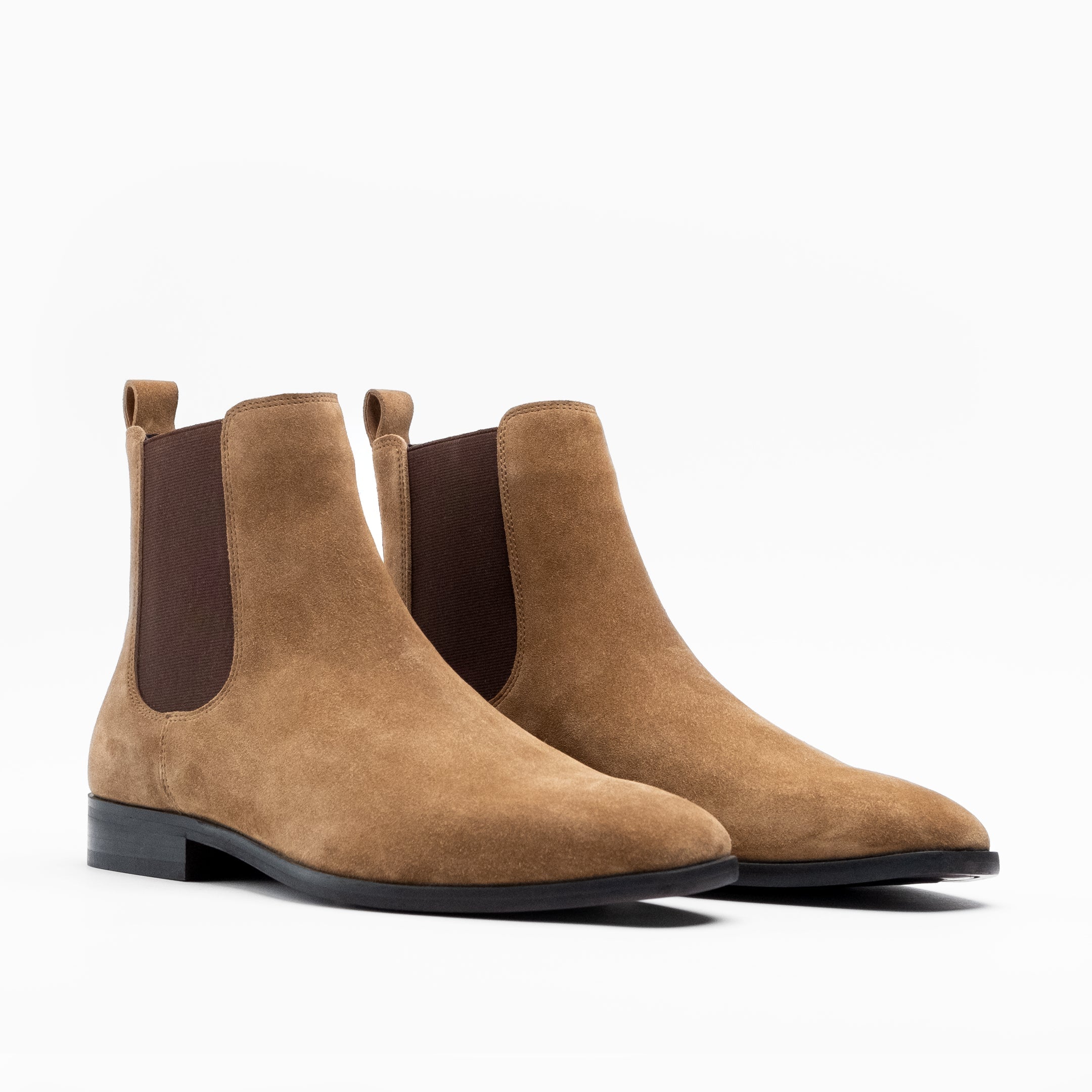 Walk London Mens City Chelsea Boot in Tan Suede
