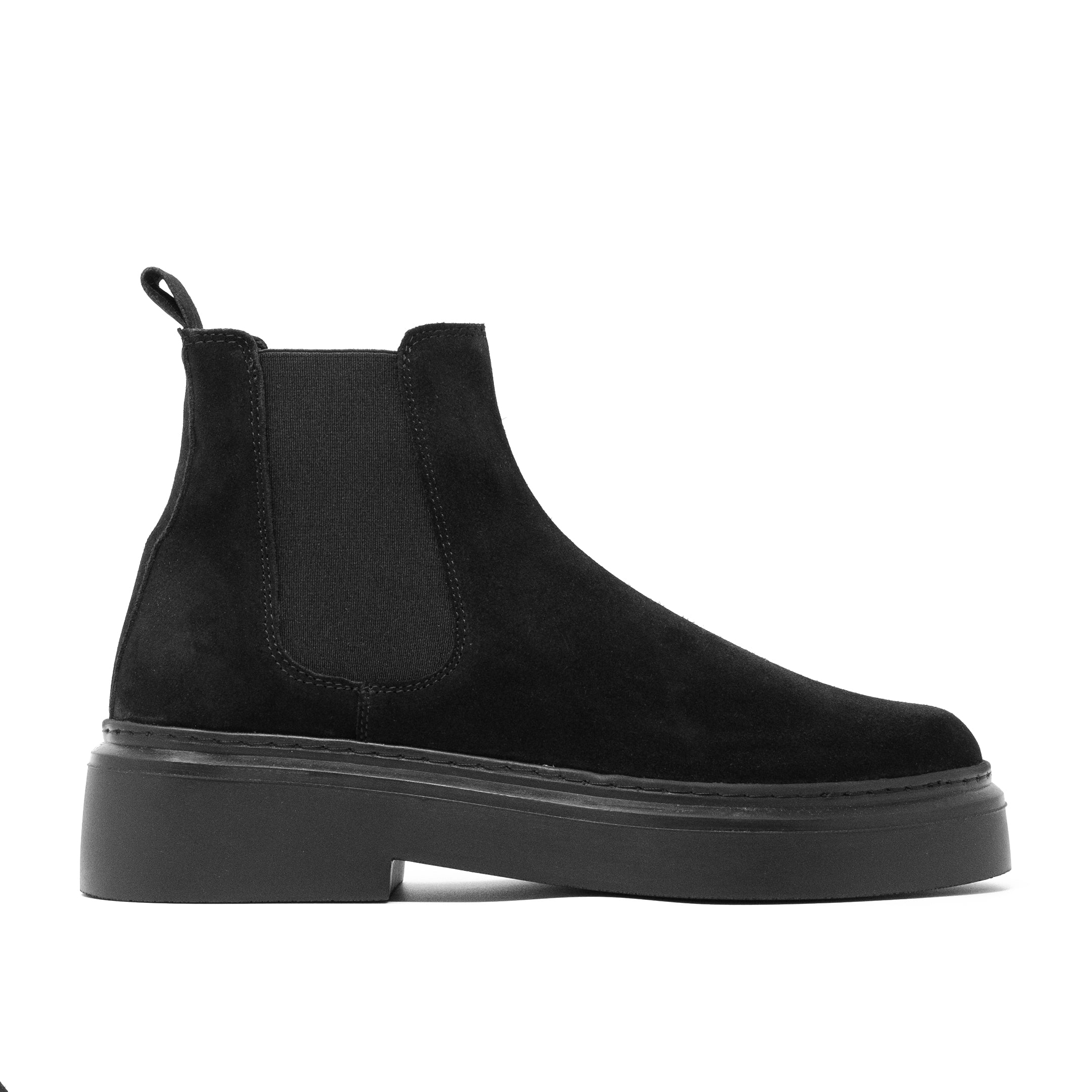 Walk London Club Chelsea Boot in Black Nubuck