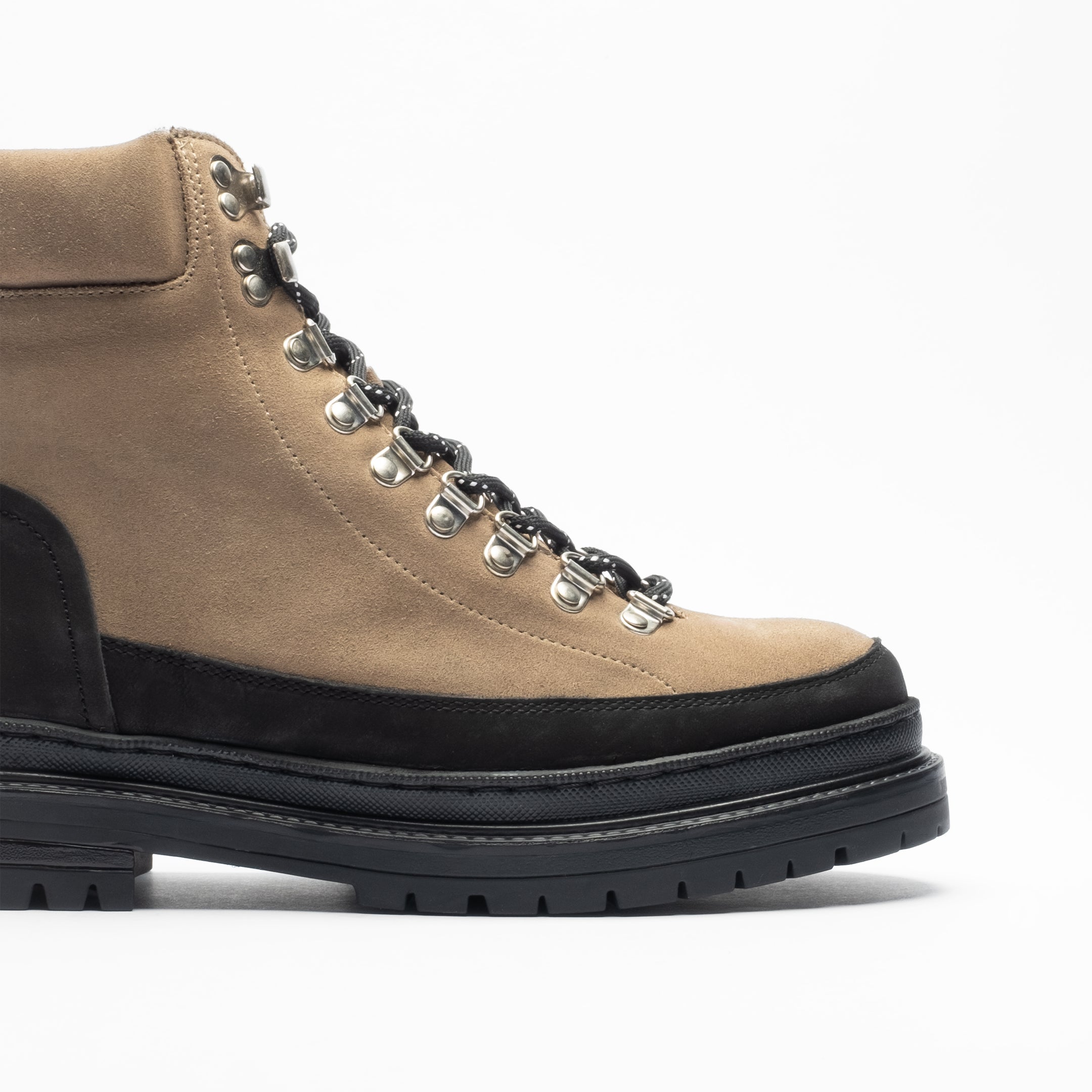 Walk London Mens Element Hiking Boot in Taupe Leather
